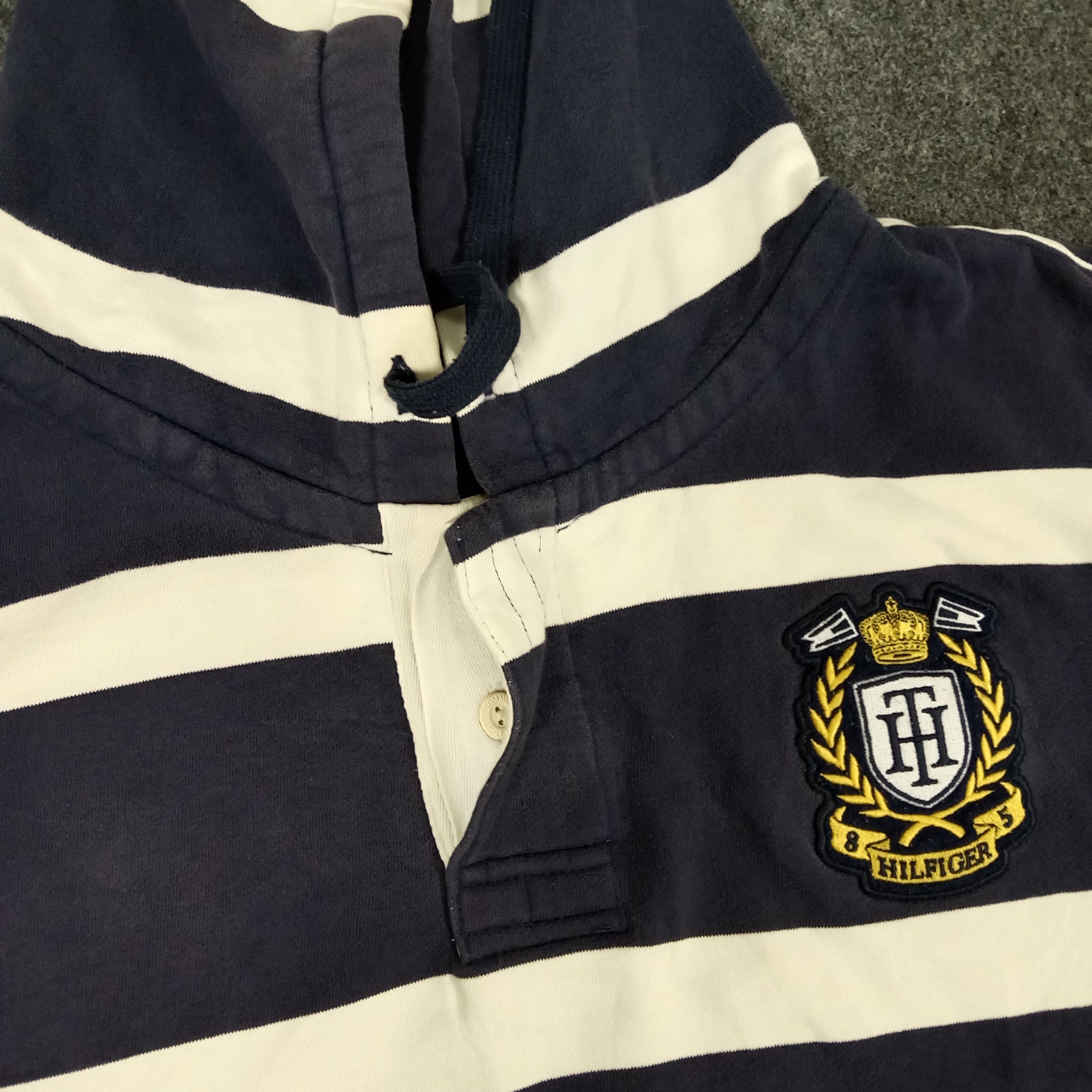 Tommy Hilfiger × Vintage Tommy Hilfiger American Streetwear Stripes Hoodies Size US XL / EU 56 / 4 - 3 Thumbnail