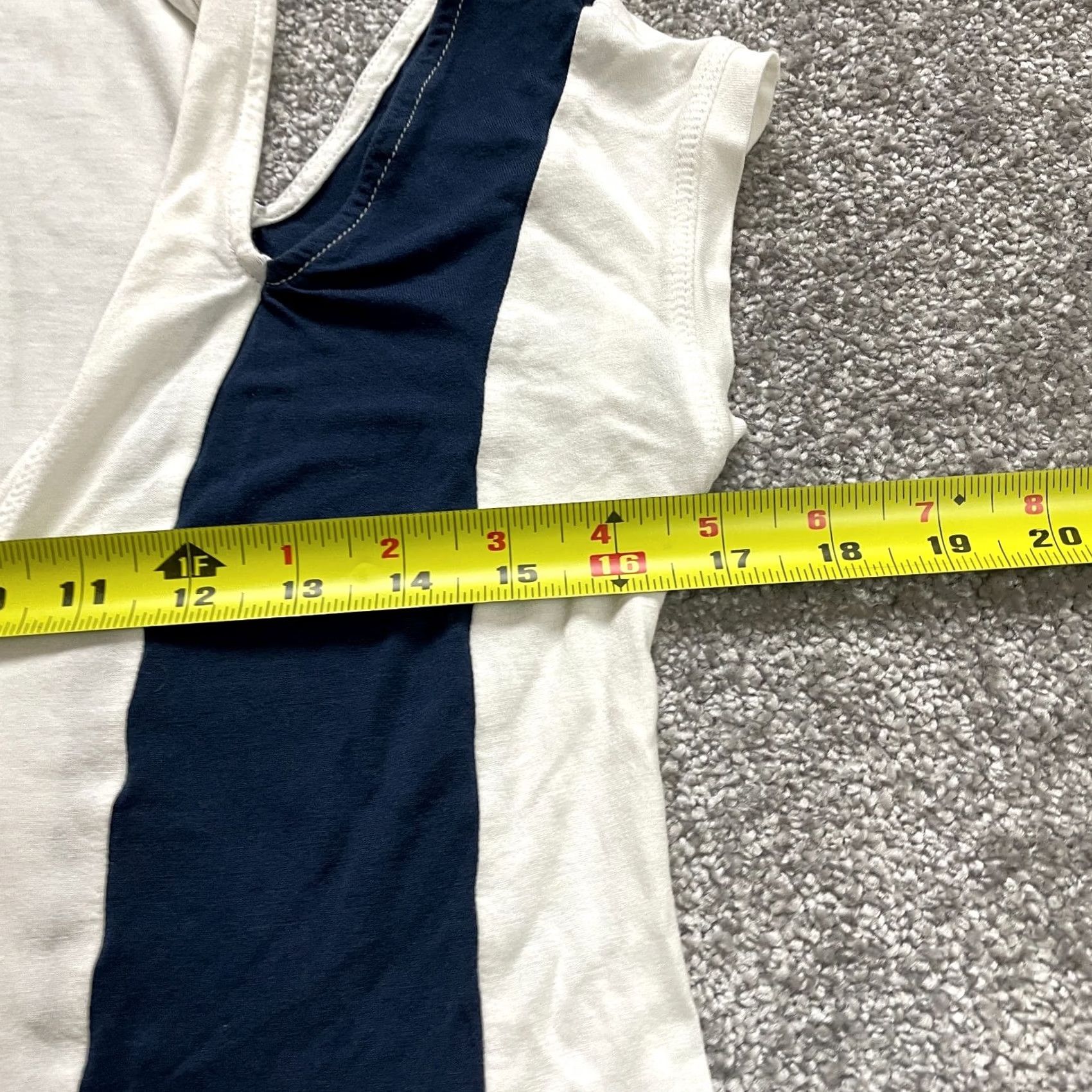 Bcbgmaxazria BCBGMAXAZRIA Shirt Womens XS White Blue Black Striped Cold Shoulder Deep V Neck Size XS / US 0-2 / IT 36-38 - 5 Thumbnail