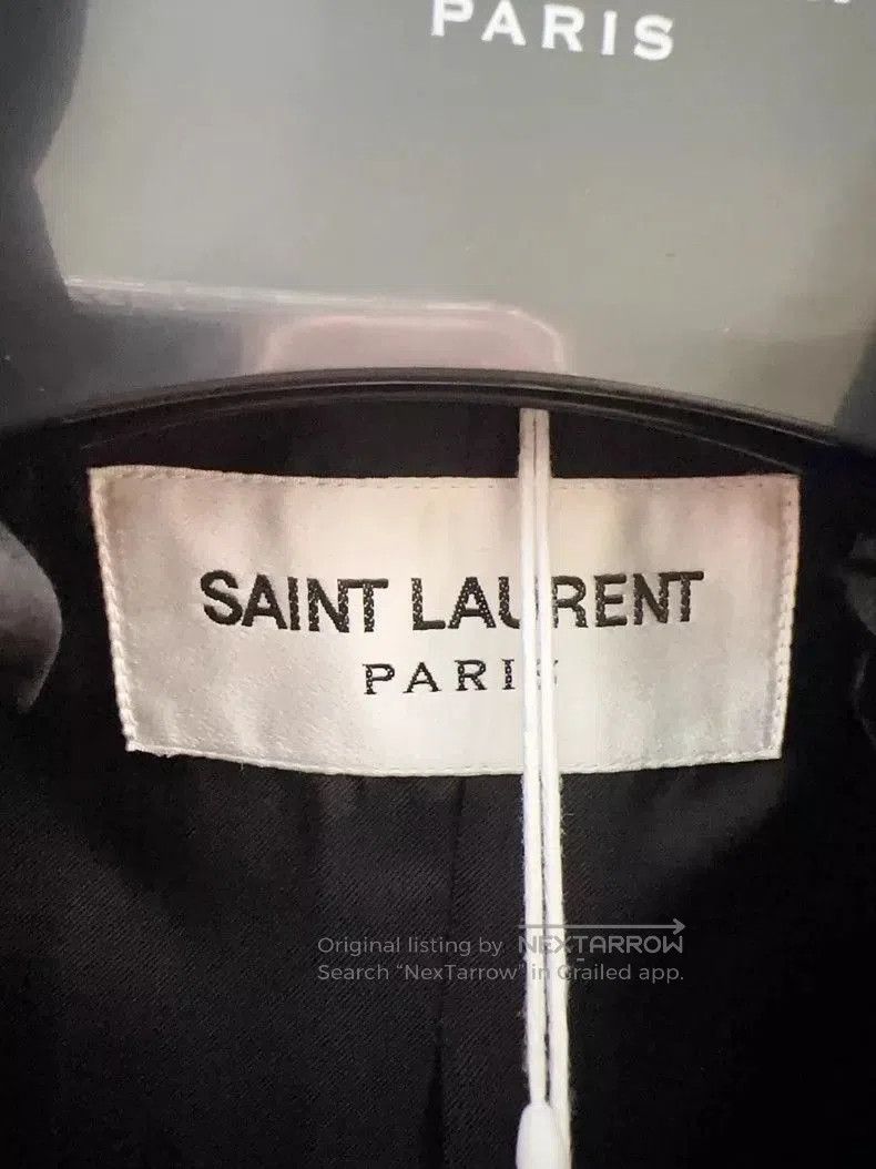 Yves Saint Laurent YSL Black Long Formal Coat . Size US M / EU 48-50 / 2 - 3 Thumbnail