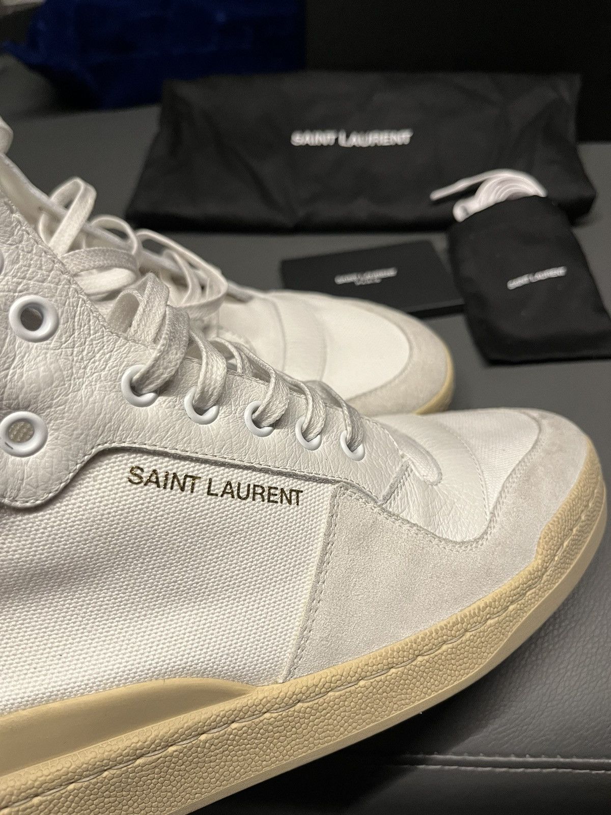 Saint Laurent Paris Super Runway Brand New Saint Laurent High Top Sneaker Size US 9 / EU 42 - 13 Thumbnail