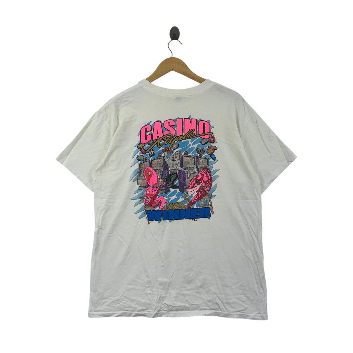 Vintage Vintage ROYAL CARIBBEAN CASINO Winner Artwork Tee Shirt Size US L / EU 52-54 / 3 - 5 Thumbnail