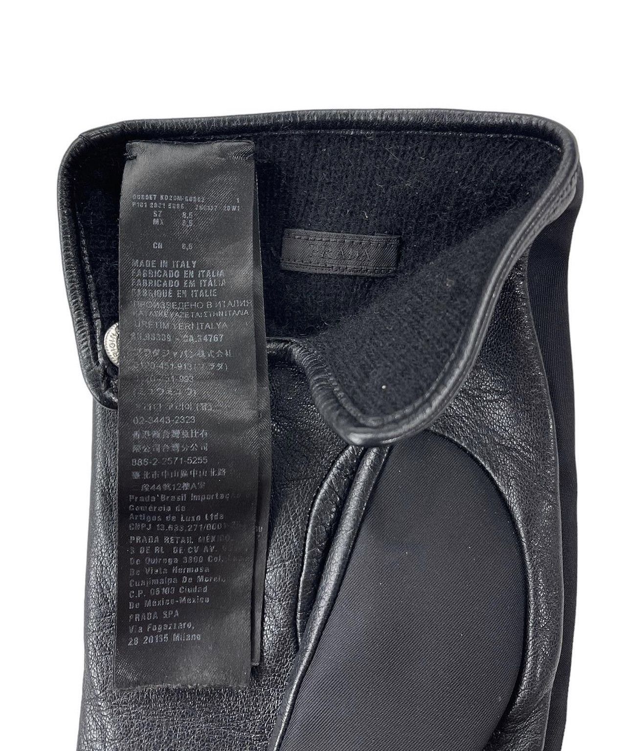 Prada × Raf Simons FW21 Prada Re-Nylon and Napa Leather hybrid gloves Size ONE SIZE - 7 Thumbnail