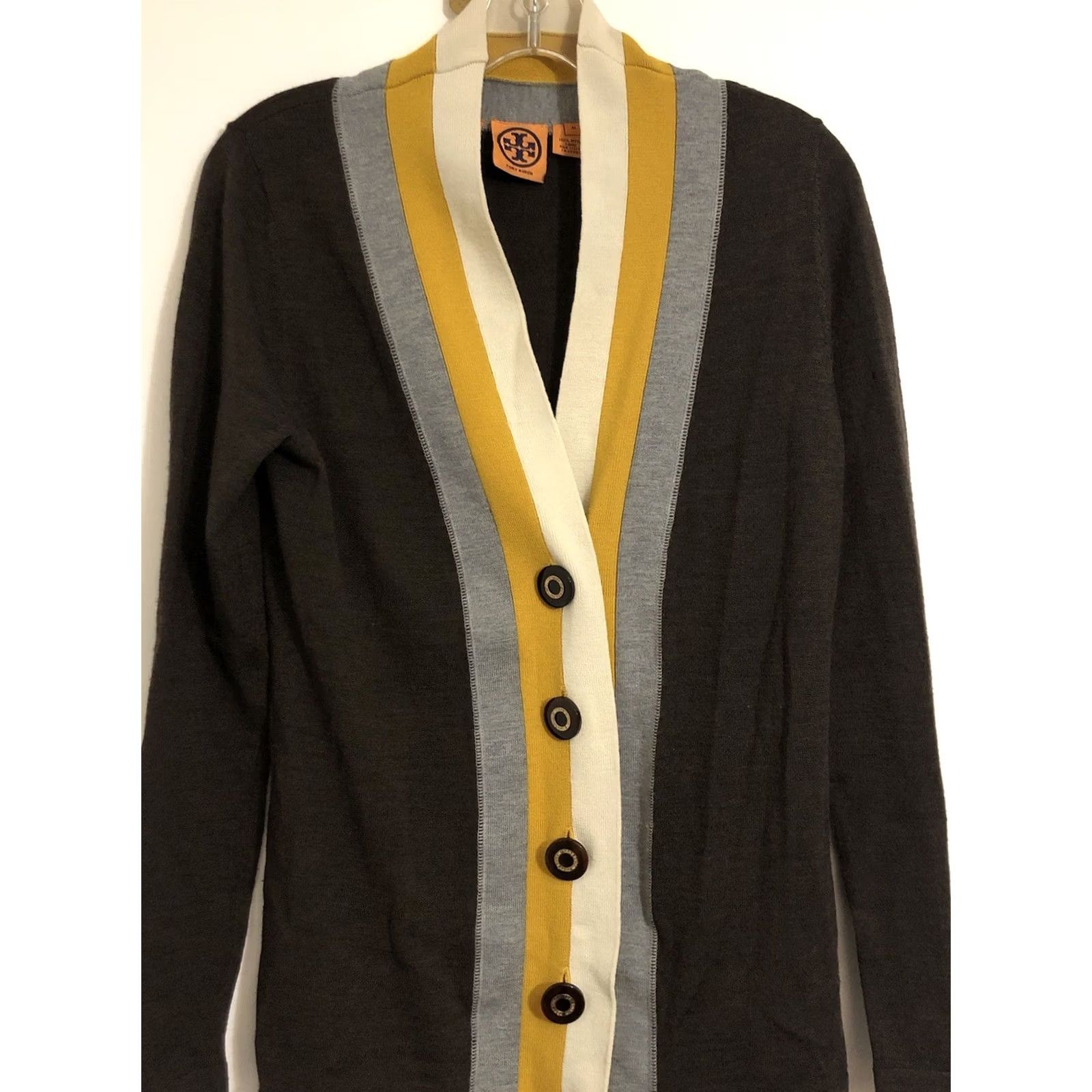 Tory Burch Tory Burch Womens Knit Sweater Button Cardigan Wool Size Medium - Brown Size M / US 6-8 / IT 42-44 - 2 Thumbnail