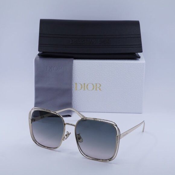 Dior 🕶️ New Dior DIORFILDIOR S1U D0AL Sunglasses - Gold Frame Size ONE SIZE - 1 Thumbnail