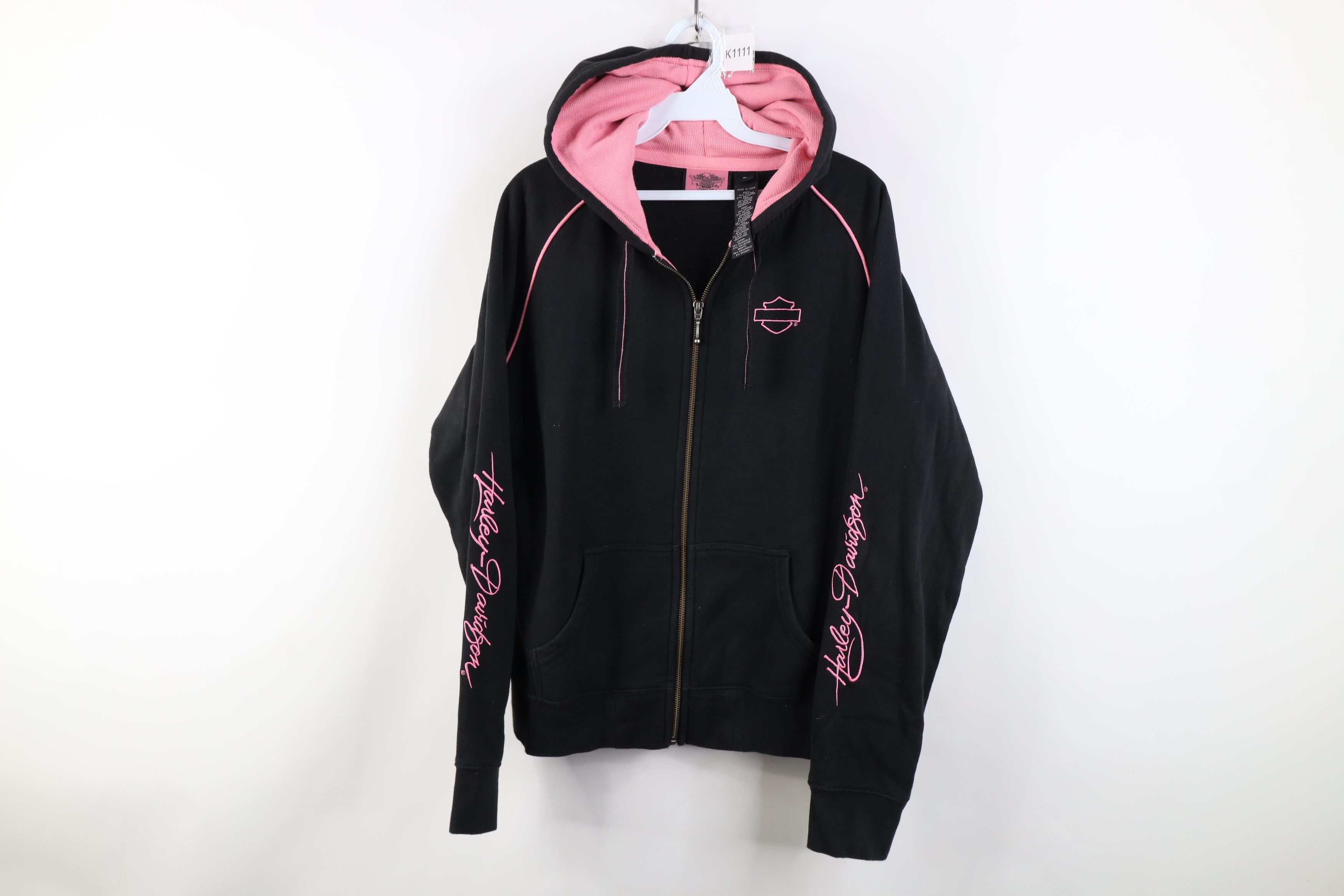 Harley Davidson Vintage Y2K Harley Davidson Full Zip Hoodie Sweatshirt Size XL / US 12-14 / IT 48-50 - 1 Thumbnail