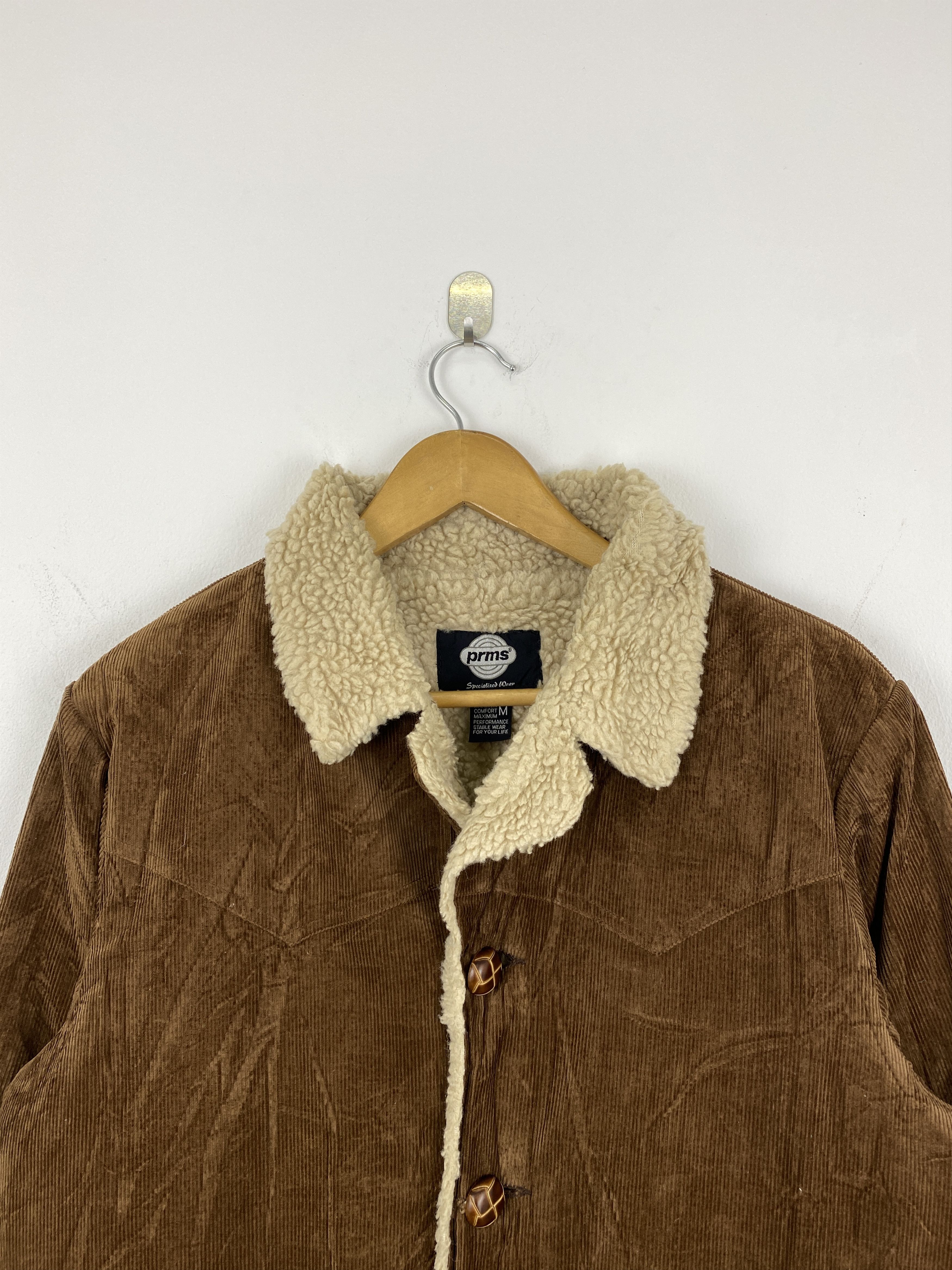 Japanese Brand Vintage 80s PRMS Japan Sherpa Suede Leather Jacket J2036 Size US M / EU 48-50 / 2 - 2 Thumbnail