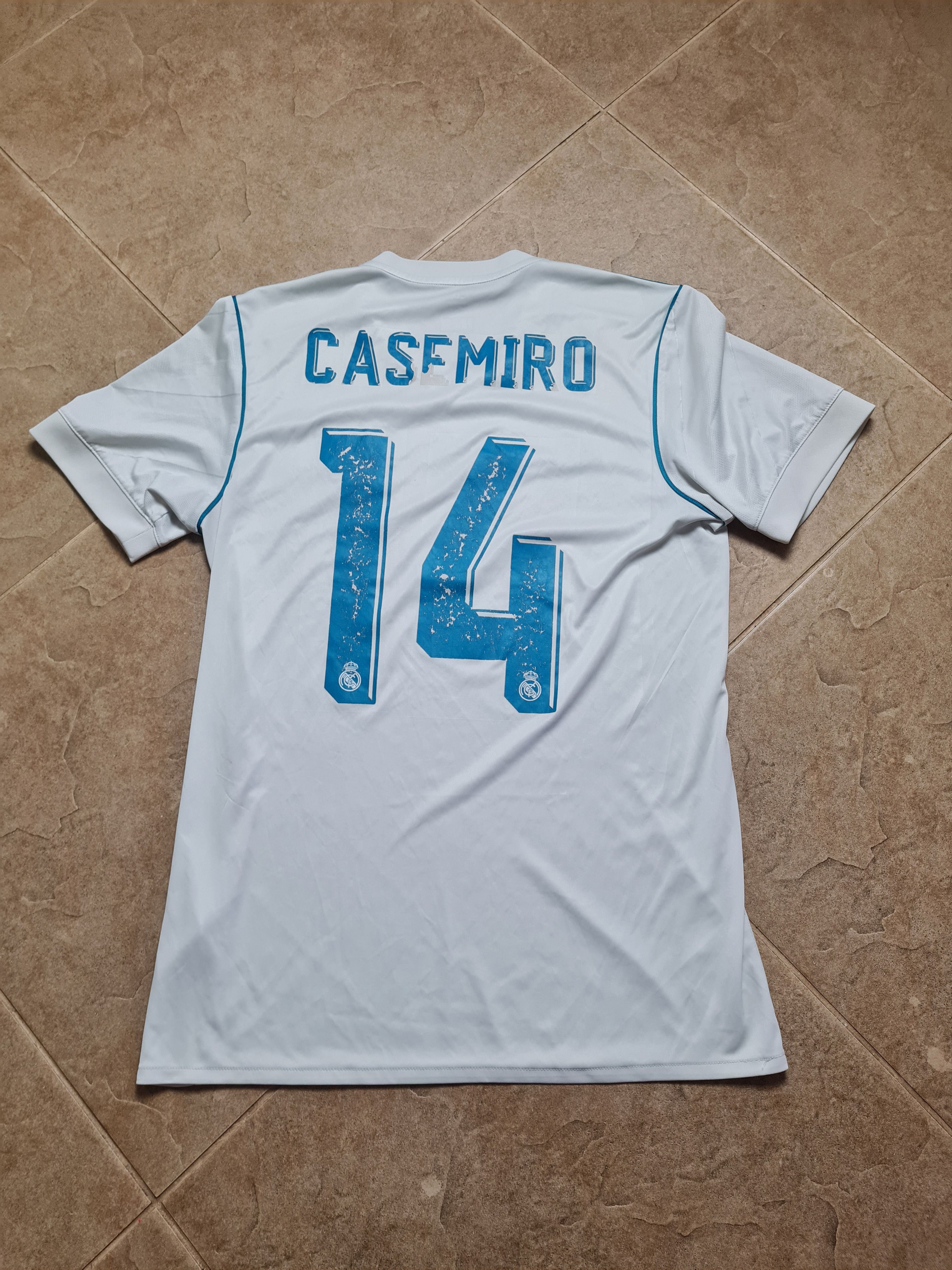 Adidas Real Madrid Adidas #14 CASEMIRO 2017/18 Home Soccer Shirt S Size US S / EU 44-46 / 1 - 1 Thumbnail