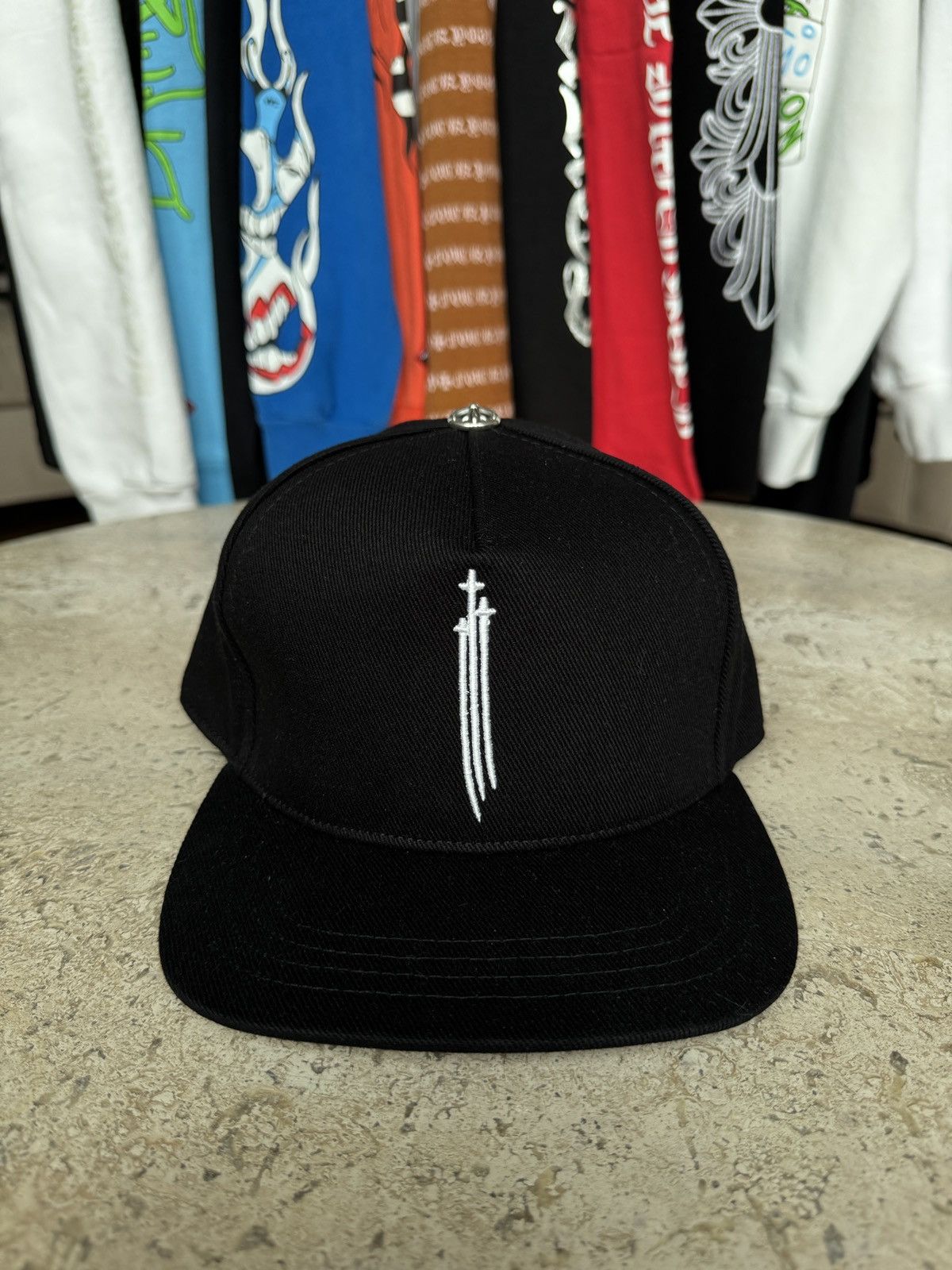 Chrome Hearts Chrome Hearts RS3 White Crosses 3 Baseball Hat Size ONE SIZE - 1 Thumbnail