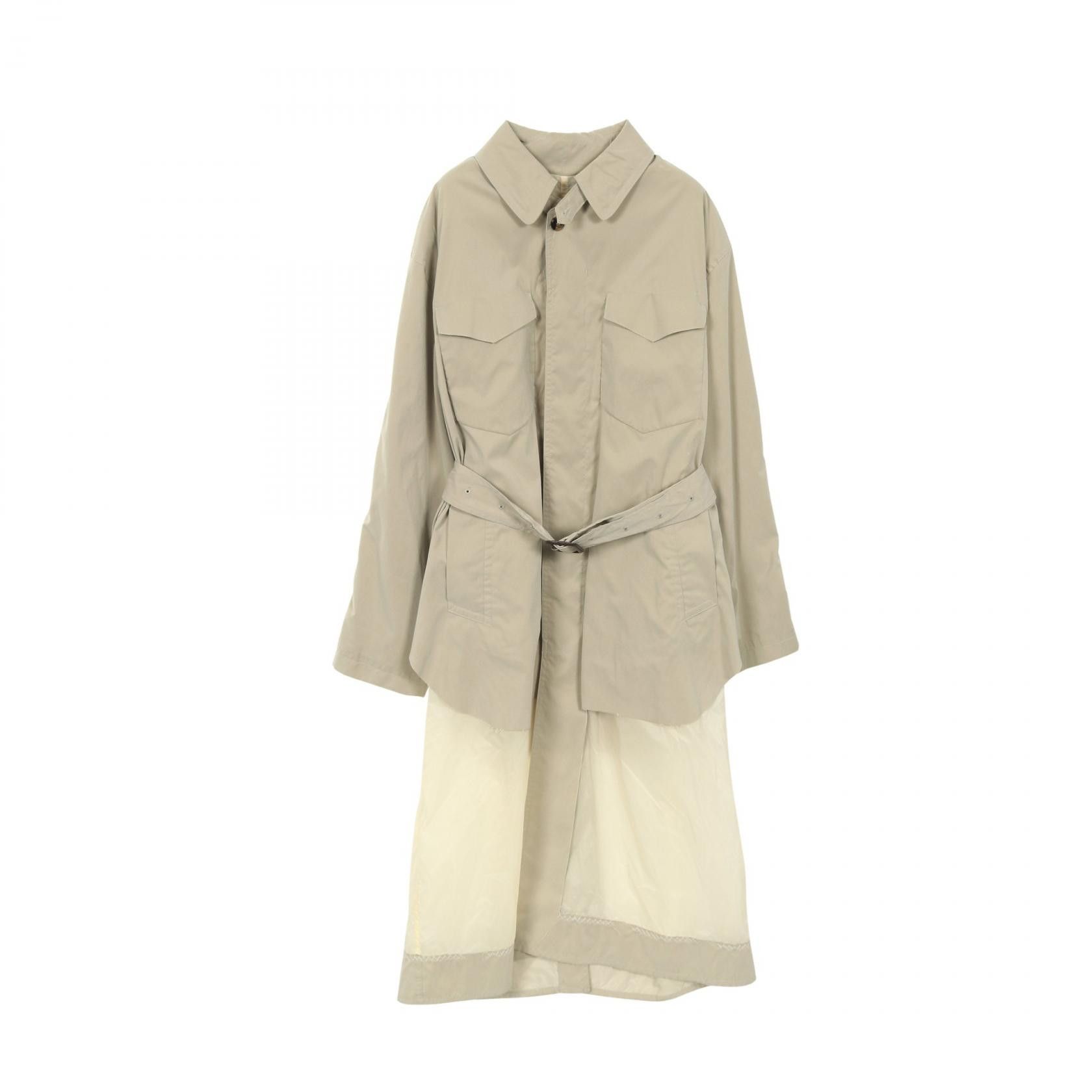 Maison Margiela Maison Margiela Maison Margiela Trench Coat Textile Outerwear S51AH0194STZ12196140 DUTY FREE for USA Size ONE SIZE - 1 Thumbnail