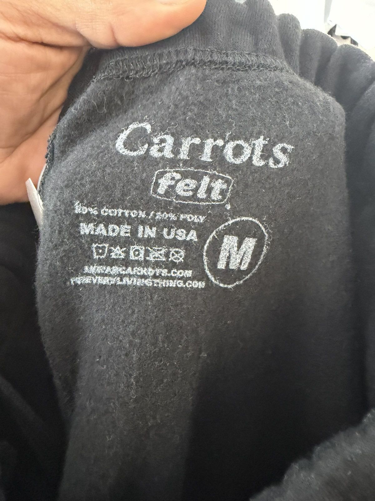 FELT FELT x Carrots By Anwar Carrots “Wordmark” Black Sweatpants Size US 32 / EU 48 - 3 Thumbnail