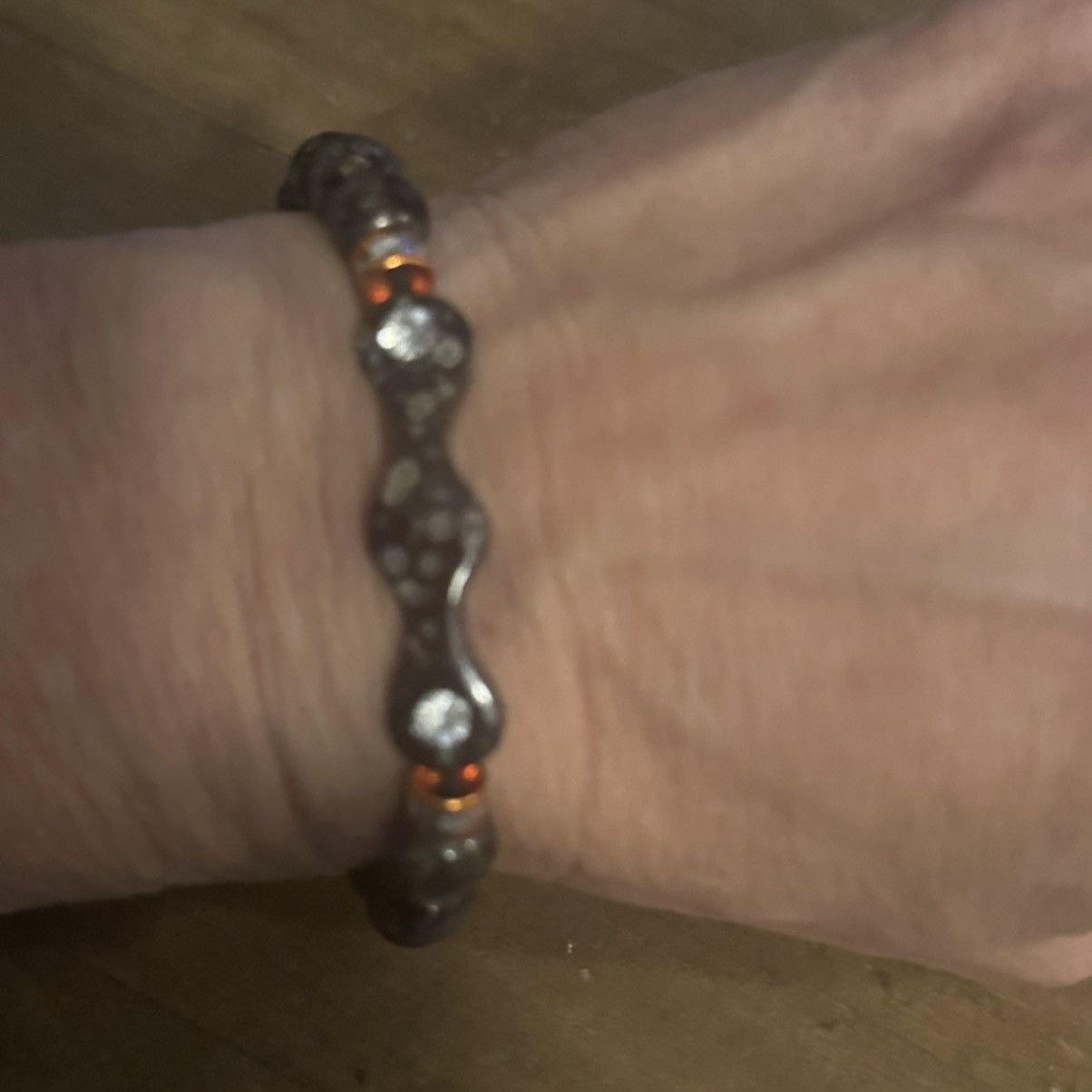Other Black printed bead stretch bracelet Size ONE SIZE - 5 Thumbnail