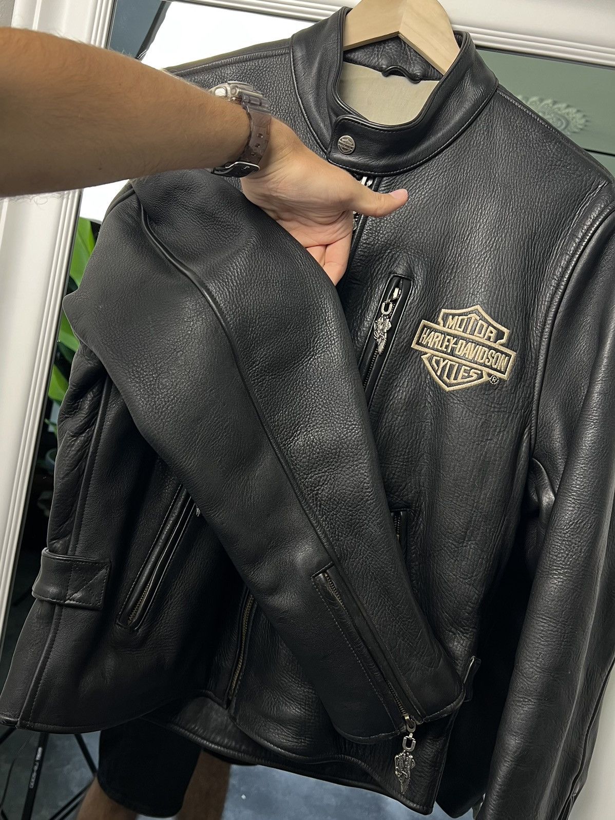 Harley Davidson Harley-Davidson Vintage Leather Jacket Size L USA Black Size US L / EU 52-54 / 3 - 15 Thumbnail