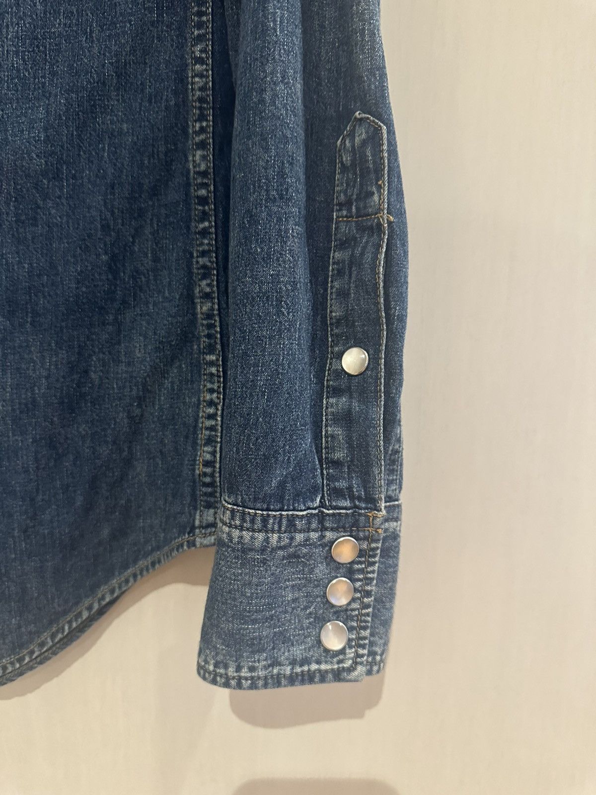 Saint Laurent Paris SS15 Denim Shirt Psych Rock XS Size US XS / EU 42 / 0 - 5 Thumbnail