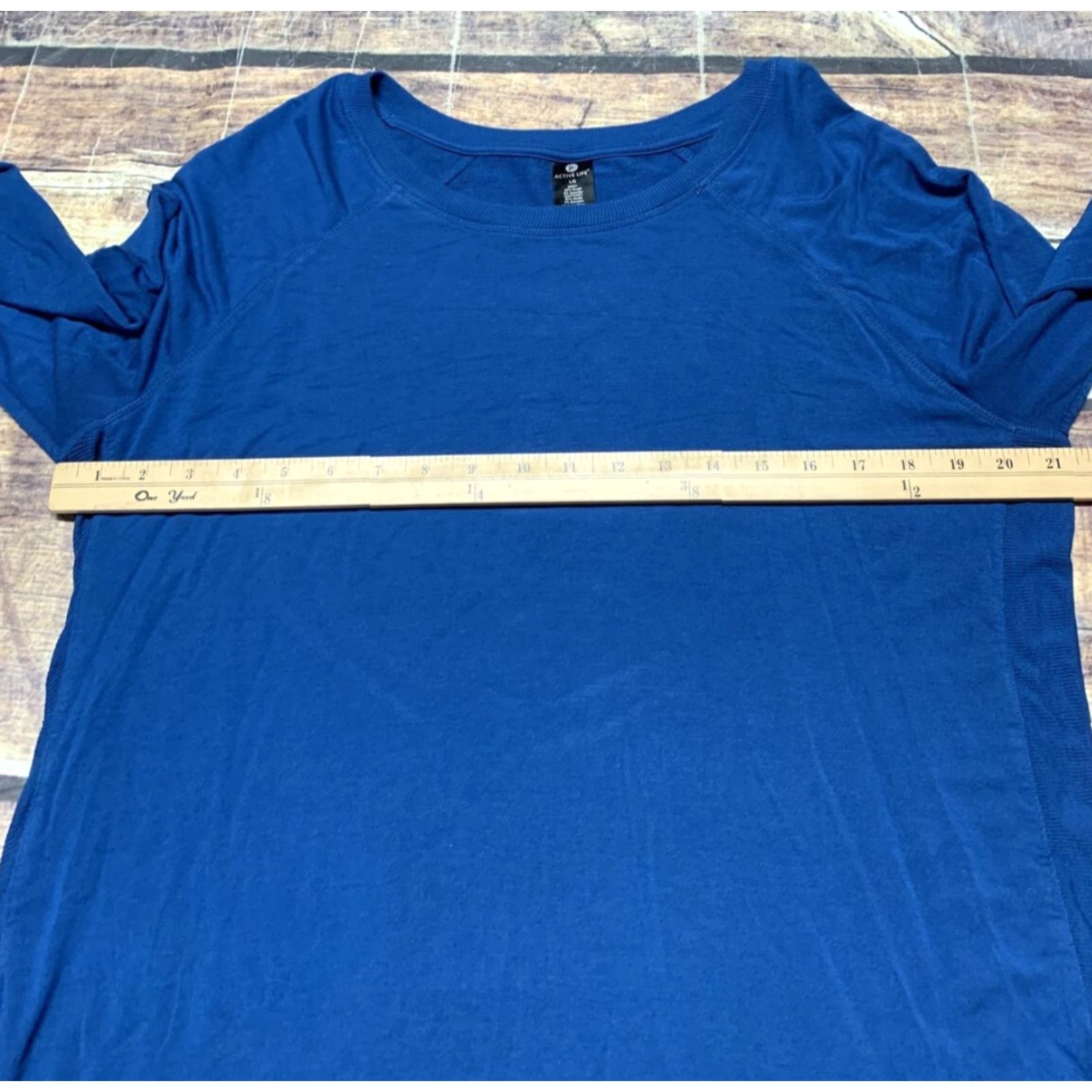 Alife Active Life Womens Blue Scoop Neck Side Slit Pullover Size Large Size L / US 10 / IT 46 - 3 Thumbnail