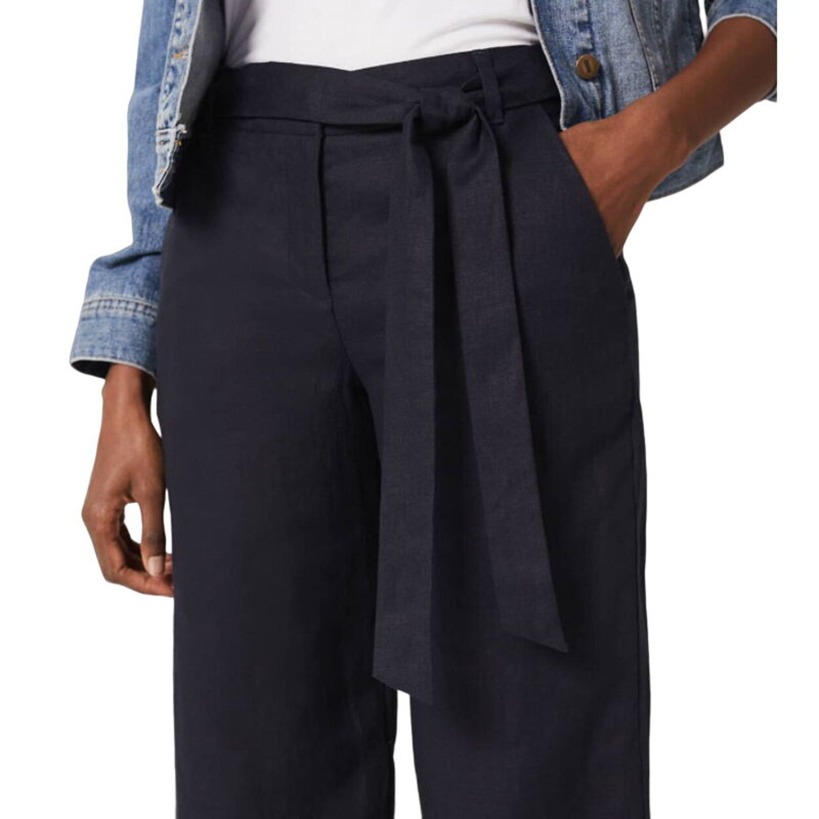 Hobbs London HOBBS LONDON Jacqui Wide Leg Linen Trousers Size 4 NWT Size 27" / US 4 / IT 40 - 15 Thumbnail