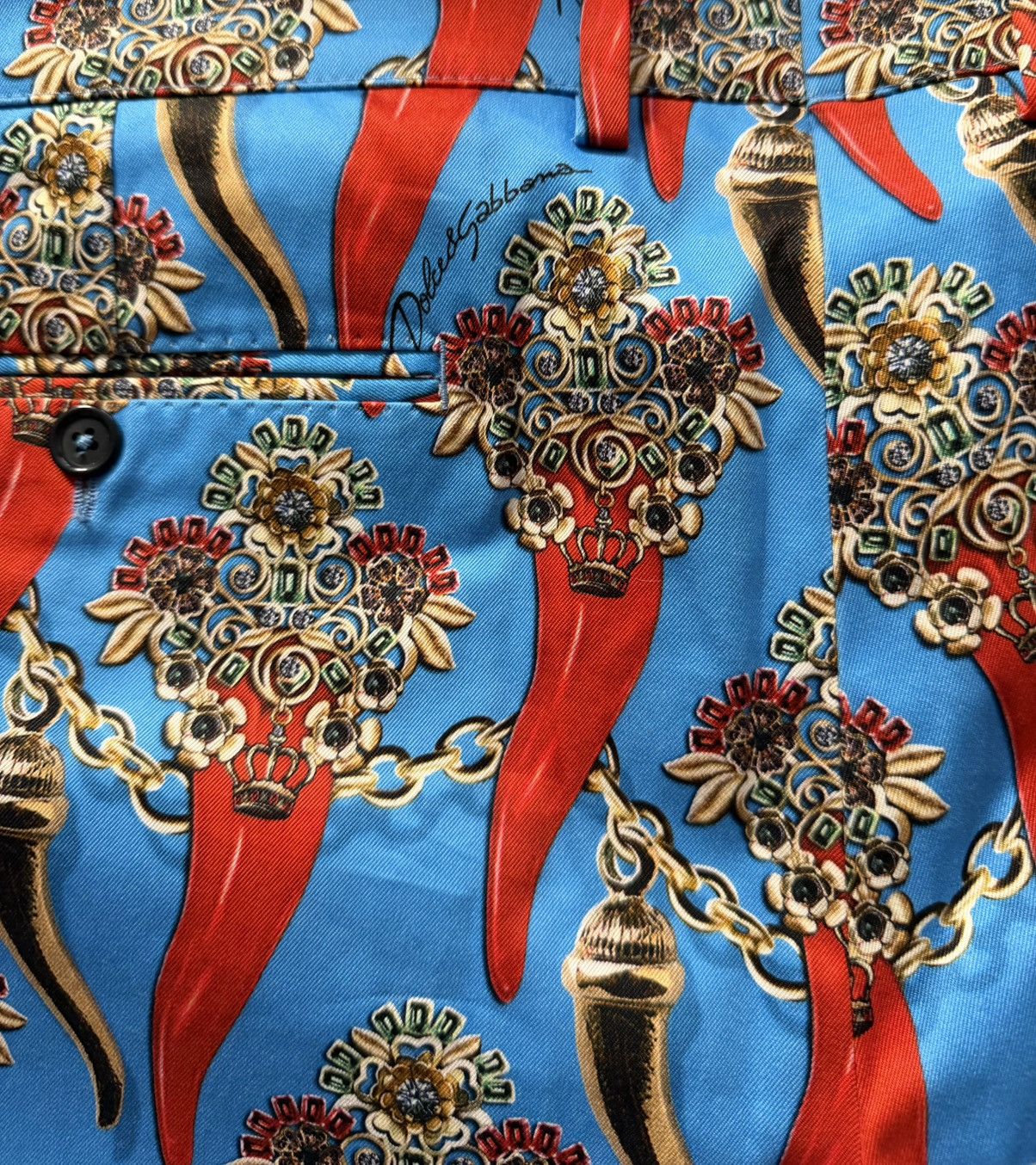 Dolce & Gabbana Dolce Gabbana Italian Horn Bermuda Shorts Size US 36 / EU 52 - 6 Thumbnail