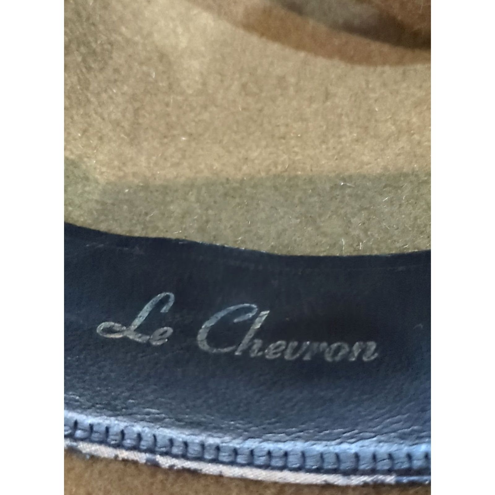 Vintage VINTAGE le Chevron Hat Men Velour Brown 7 1/4 Brown? Size ONE SIZE - 5 Thumbnail