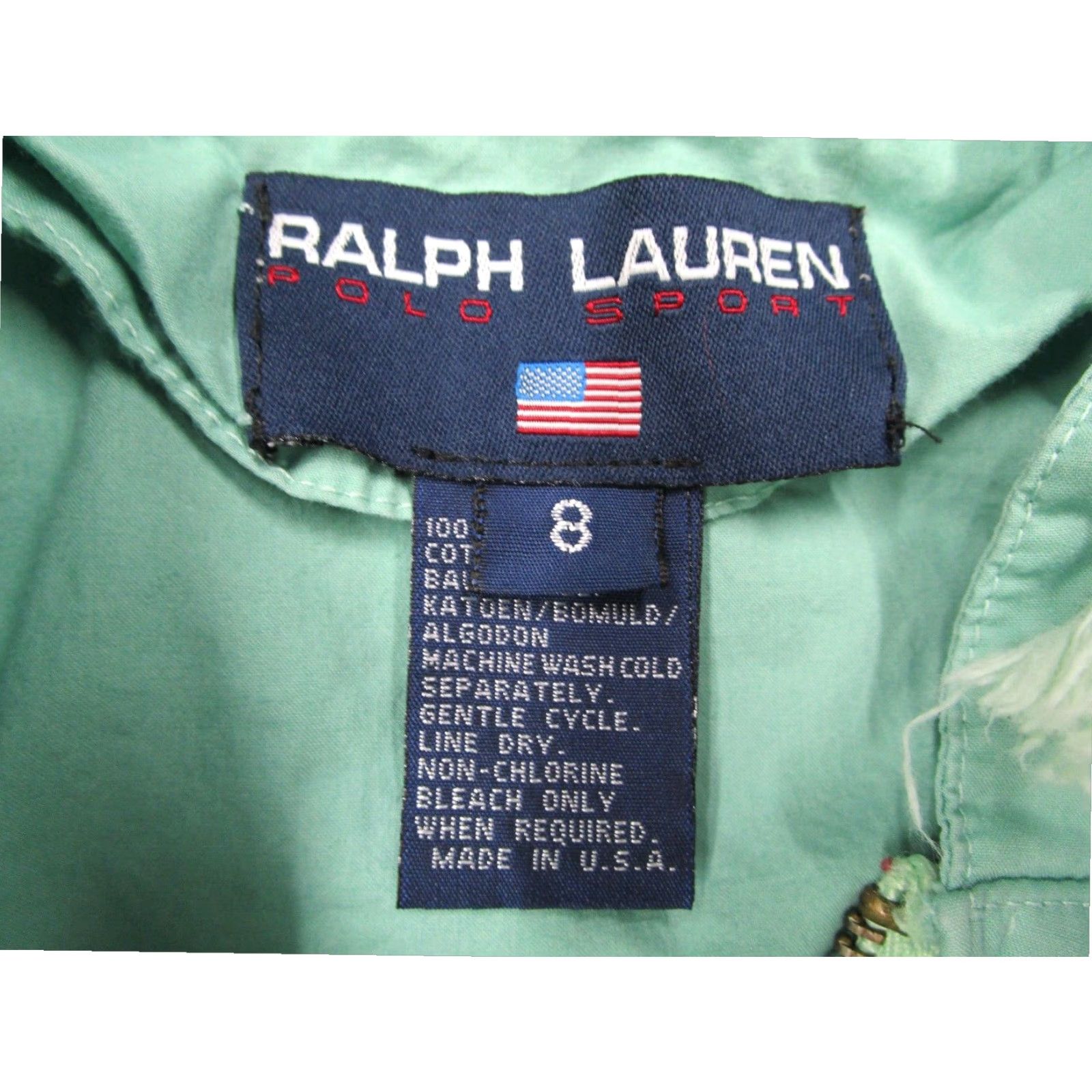 Ralph Lauren VINTAGE Ralph Lauren Polo Sport Women's Green Full Zip Hooded Jacket Size 8 Size M / US 6-8 / IT 42-44 - 3 Thumbnail