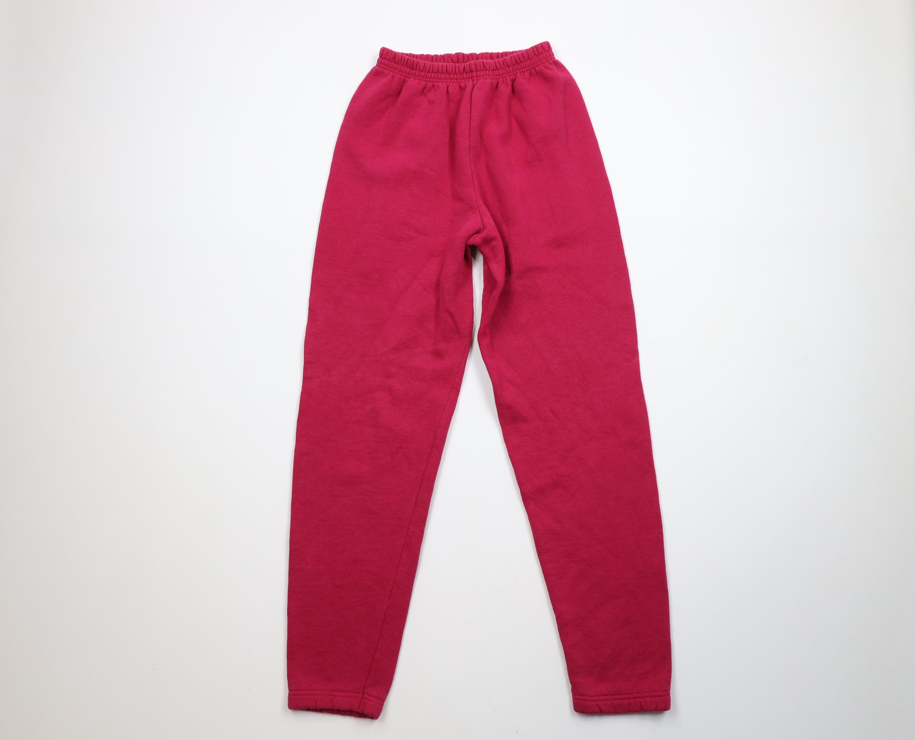 Vintage Vintage 90s Streetwear Blank Sweatpants Joggers Pink USA Size 22" - 1 Thumbnail