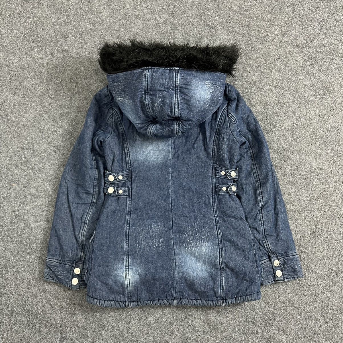 If Six Was Nine × In The Attic × Japanese Brand Backs Fur Mohair Blue Denim Jacket Pocket Size US M / EU 48-50 / 2 - 16 Thumbnail