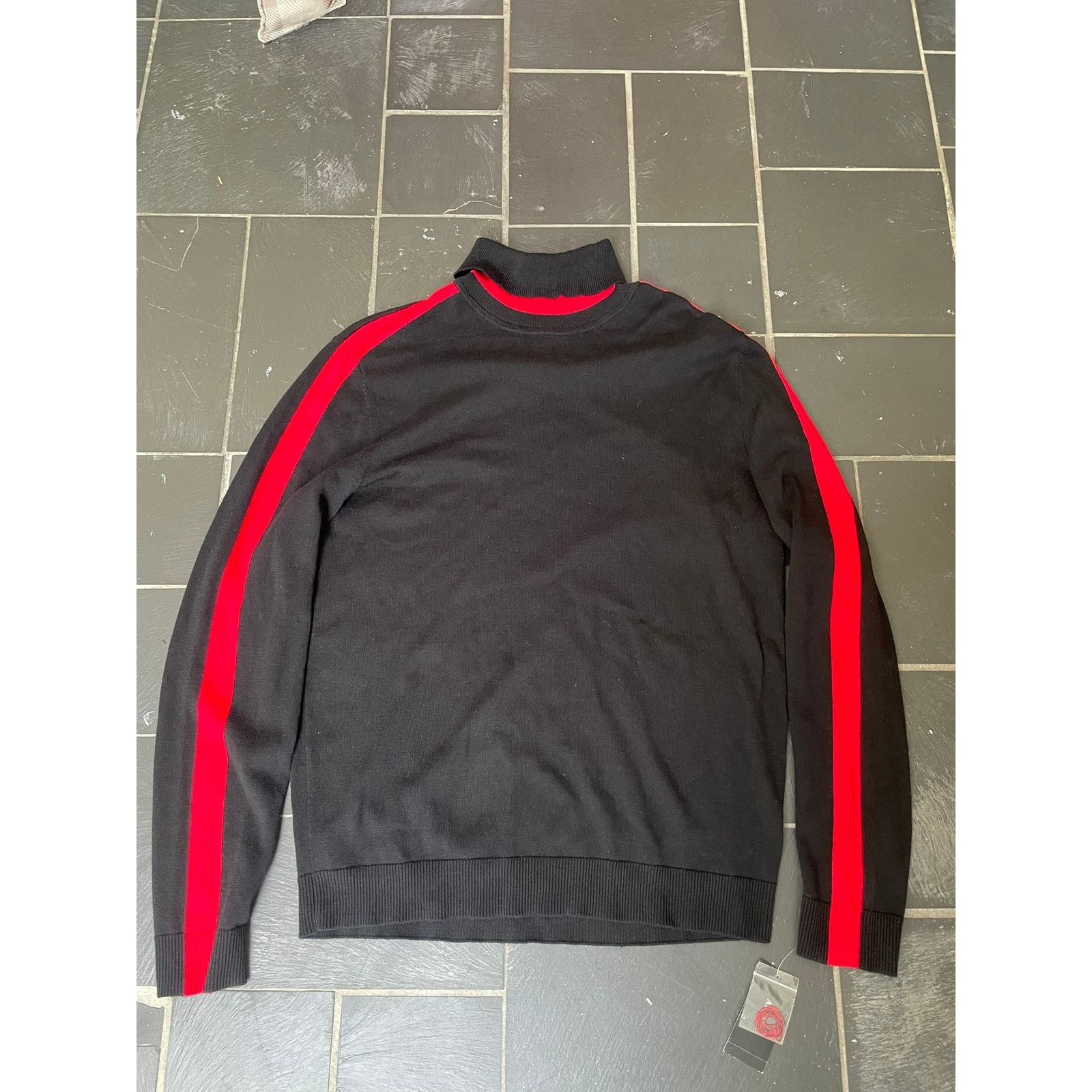 Alfani Mens Black Red Alfani Turtle Neck New Size US M / EU 48-50 / 2 - 1 Thumbnail