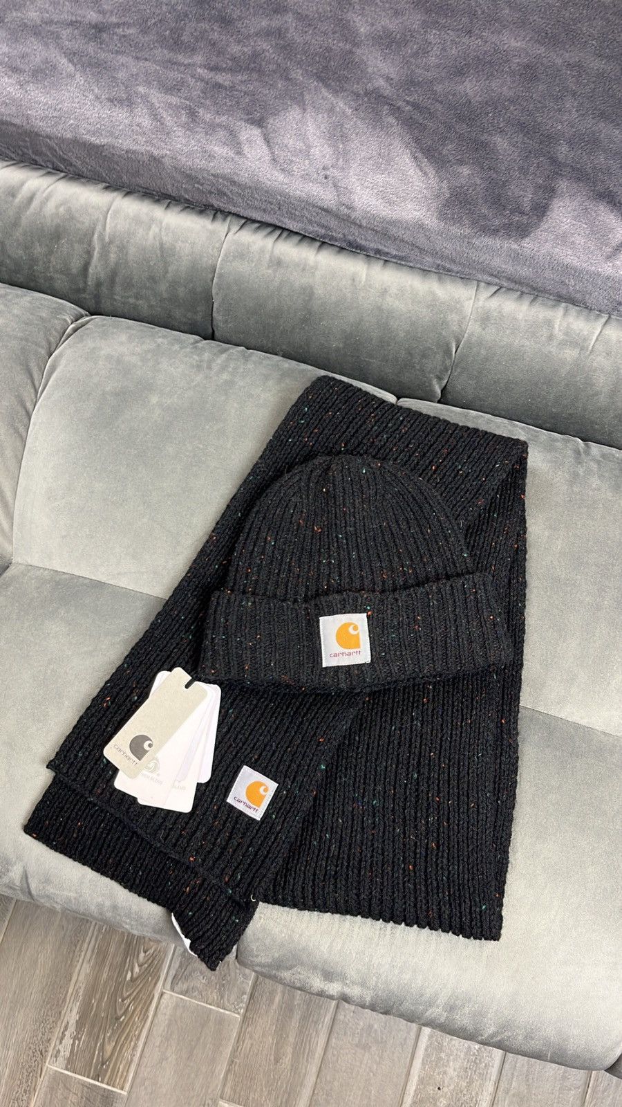 Carhartt × Carhartt Wip Carhartt hat + scarf set new condition Size ONE SIZE - 1 Thumbnail