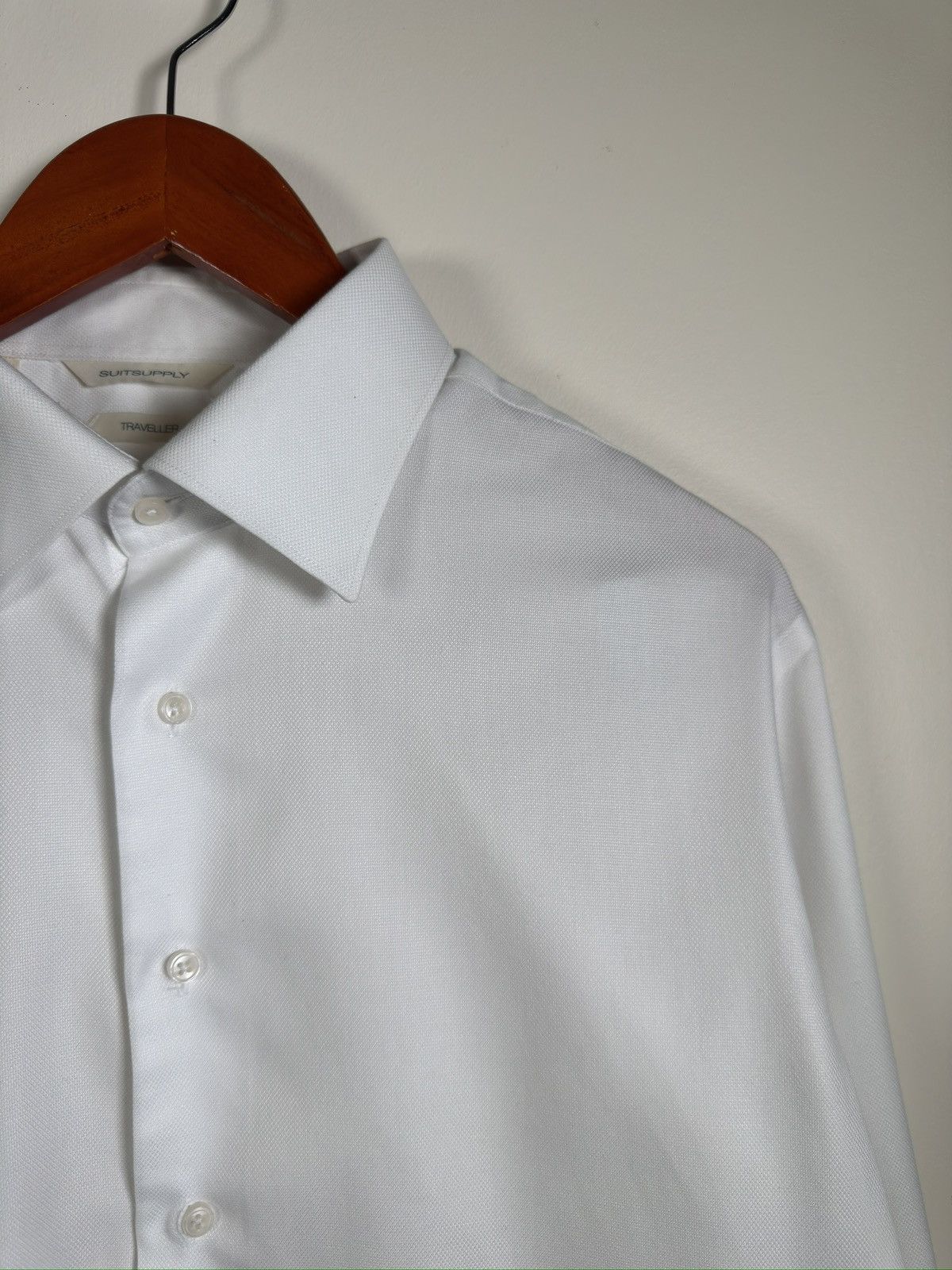 Suitsupply SUITSUPPLY Traveller Shirt 43/17 Slim Cotton Long Sleeve Size US XL / EU 56 / 4 - 4 Thumbnail