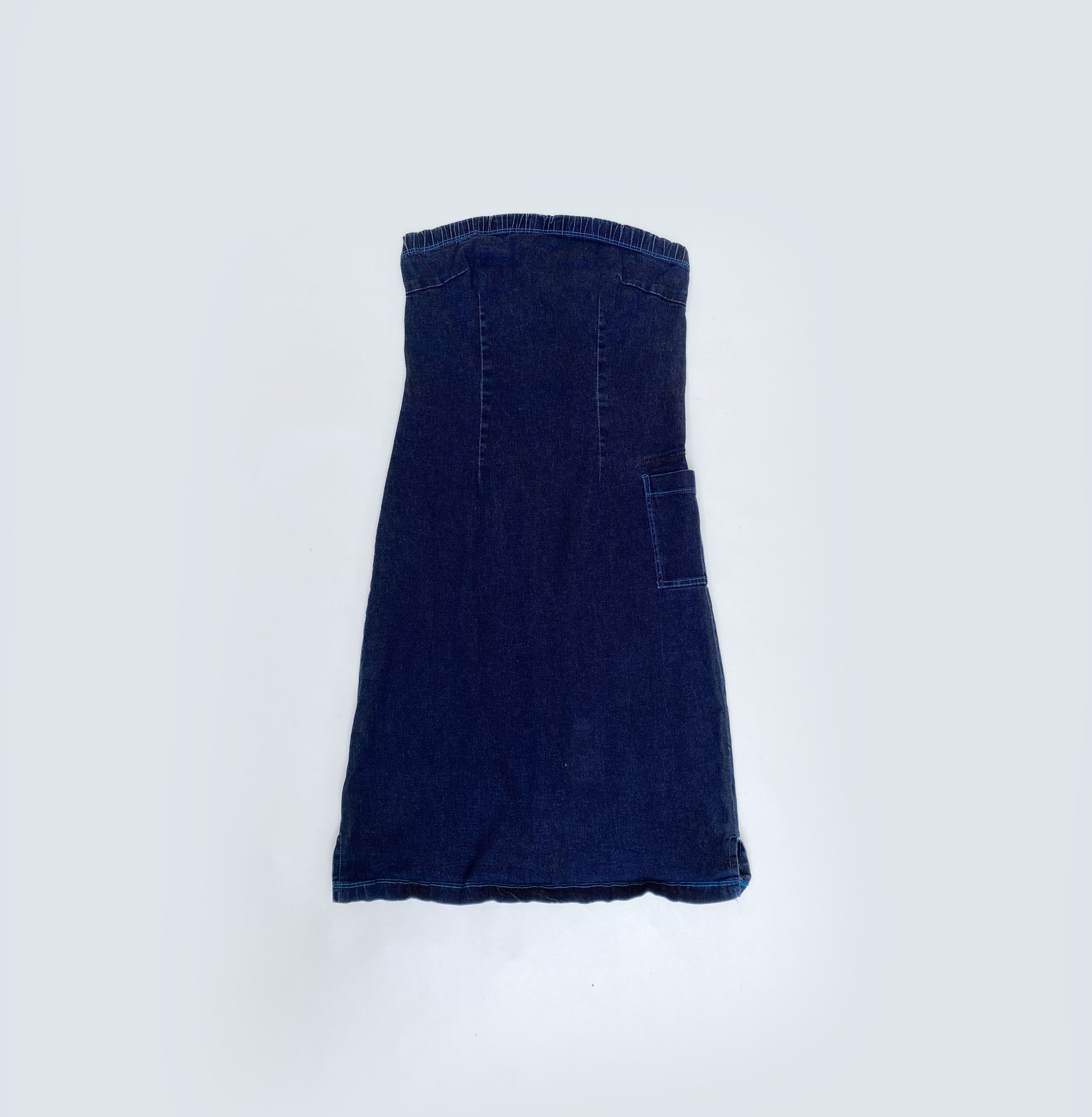 Vintage Vintage Denim Tube Dress Size M / US 6-8 / IT 42-44 - 5 Thumbnail
