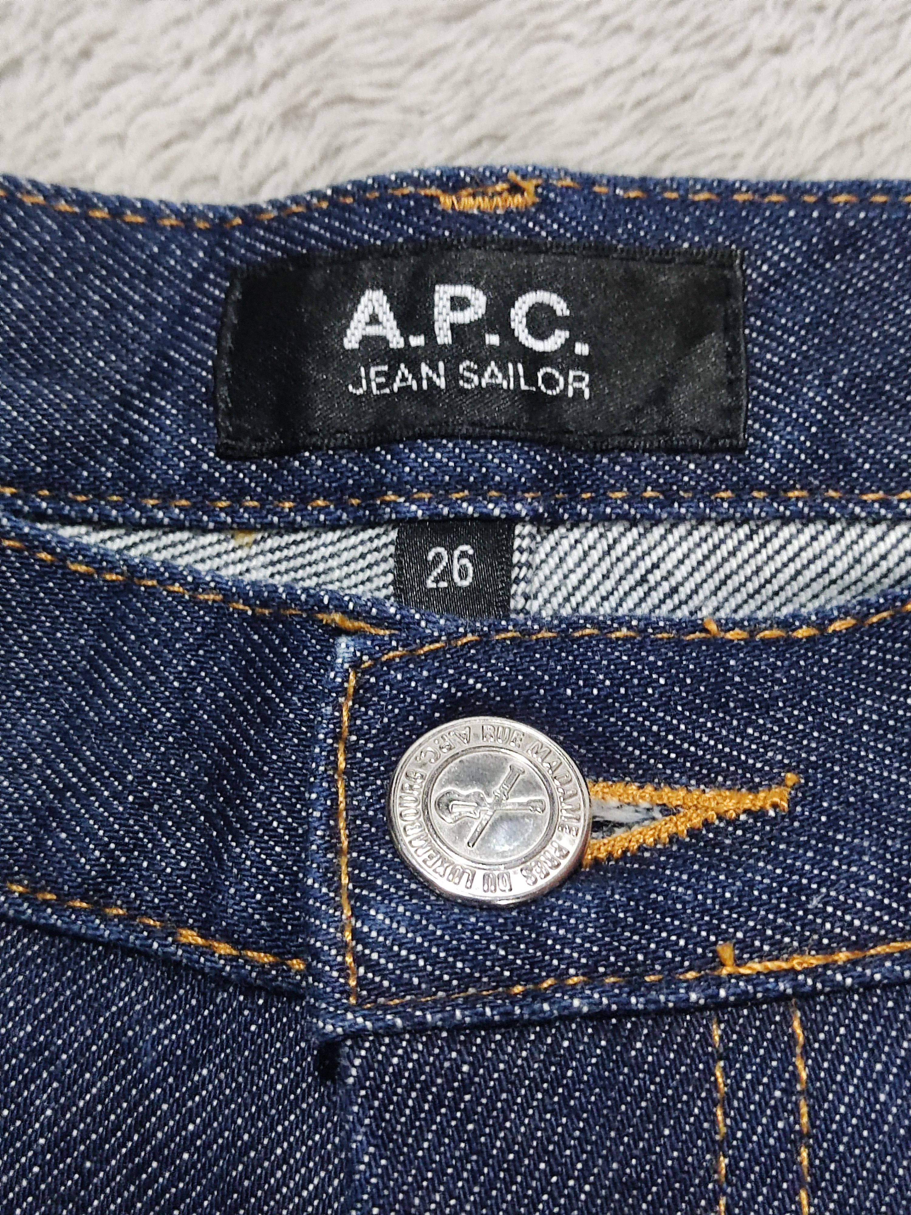 A.P.C. A.P.C. Sailor Jean Dark Indigo Wide Leg Raw Denim High Waist Size US 26 / EU 42 - 7 Thumbnail