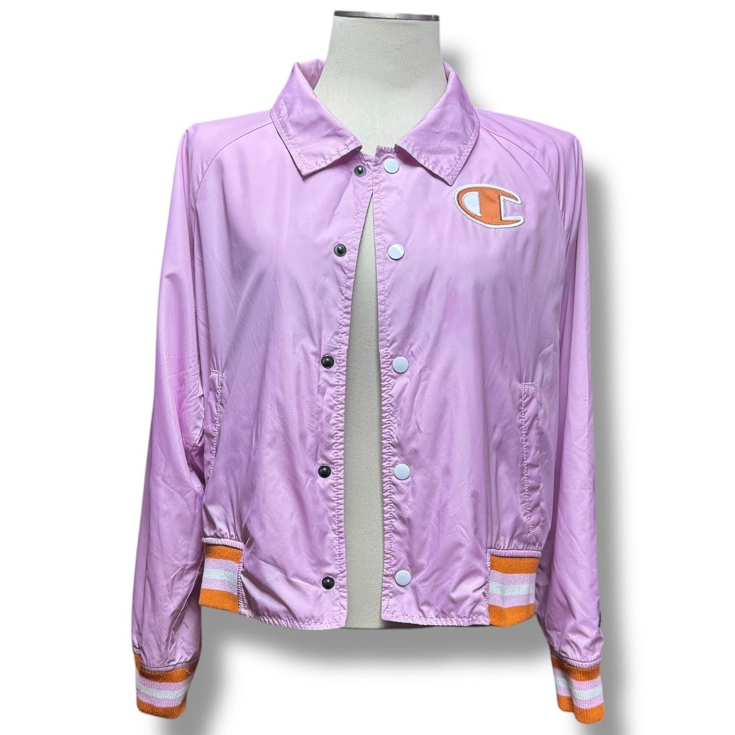 Champion Champion Cropped Track Jacket Pink Medium Size M / US 6-8 / IT 42-44 - 3 Thumbnail