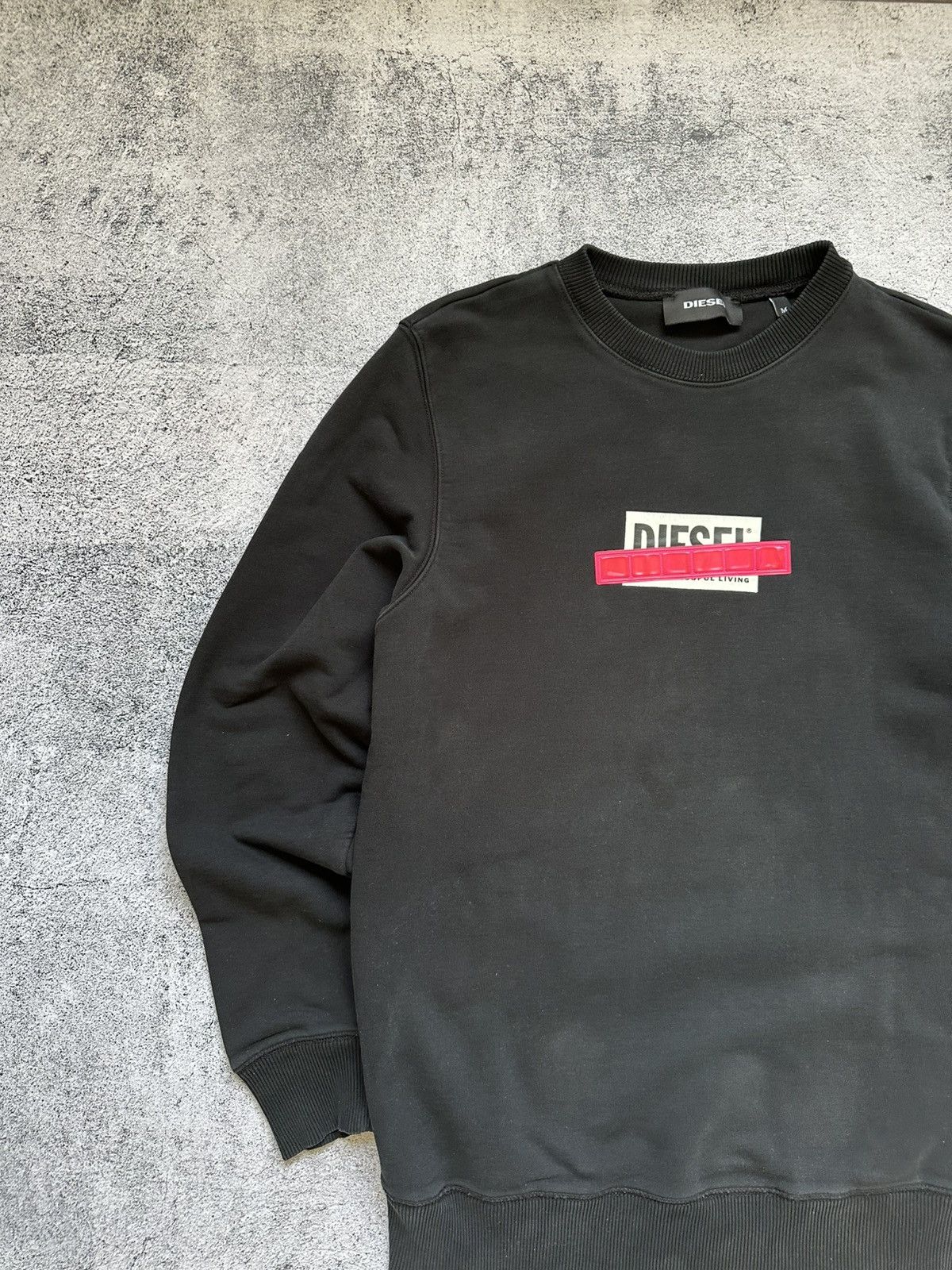 Diesel Vintage Diesel Sweatshirt Box Logo Rubber Y2K Size US M / EU 48-50 / 2 - 3 Thumbnail
