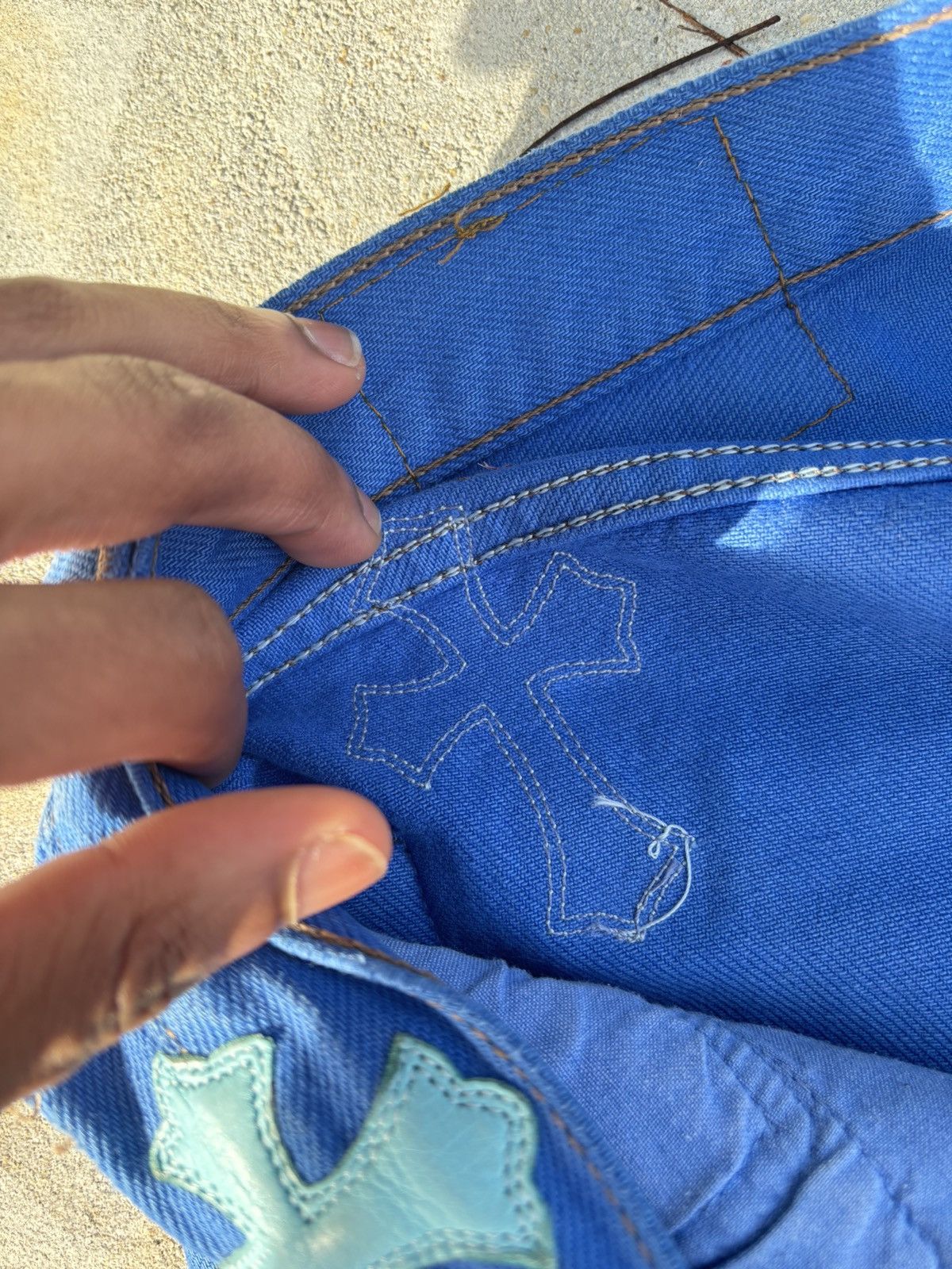 Chrome Hearts Chrome Hearts Blue London Exclusive Jeans Size US 33 - 9 Thumbnail