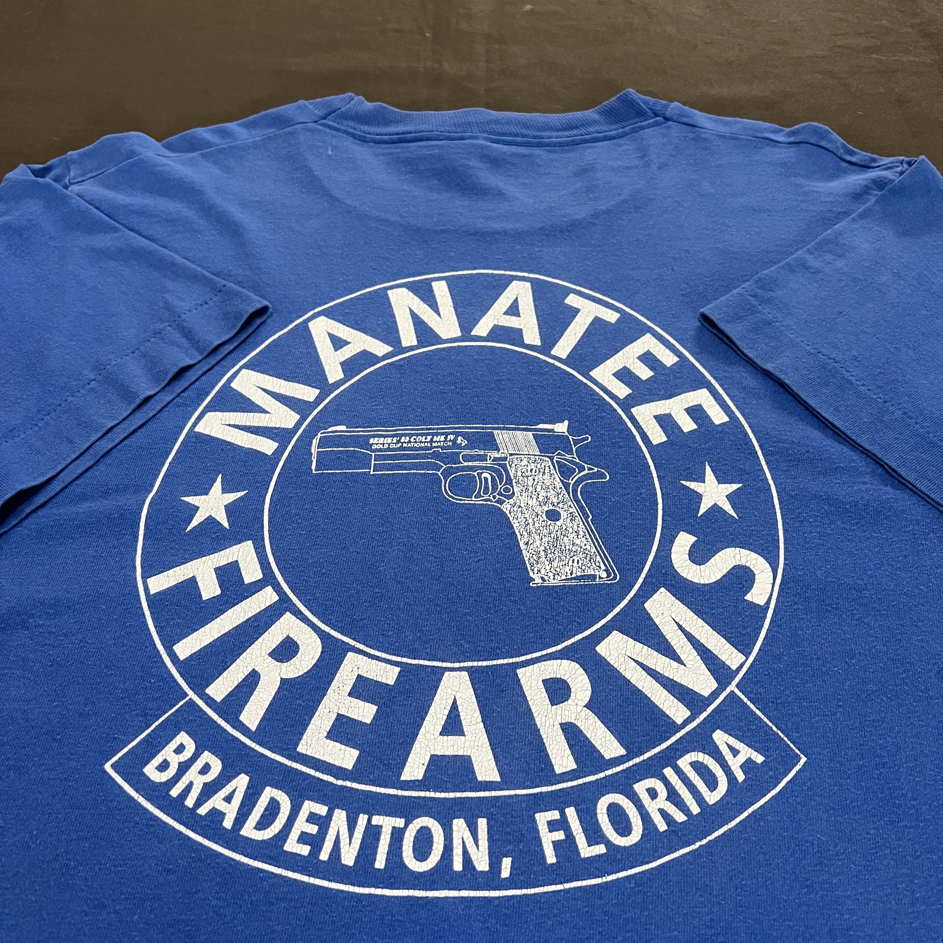 Vintage Vintage 90s Manatee Firearms Colt Promo Tee 911 Gun Pistol Size US M / EU 48-50 / 2 - 1 Thumbnail