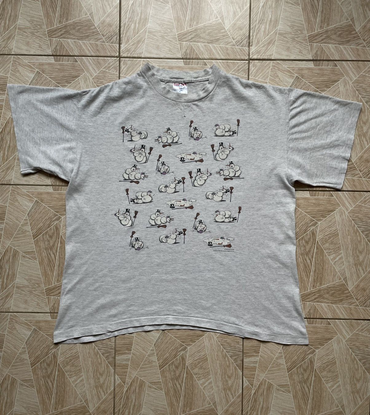 Band Tees × Vintage 1992 Double Sided Adult Sex Positions Snowman