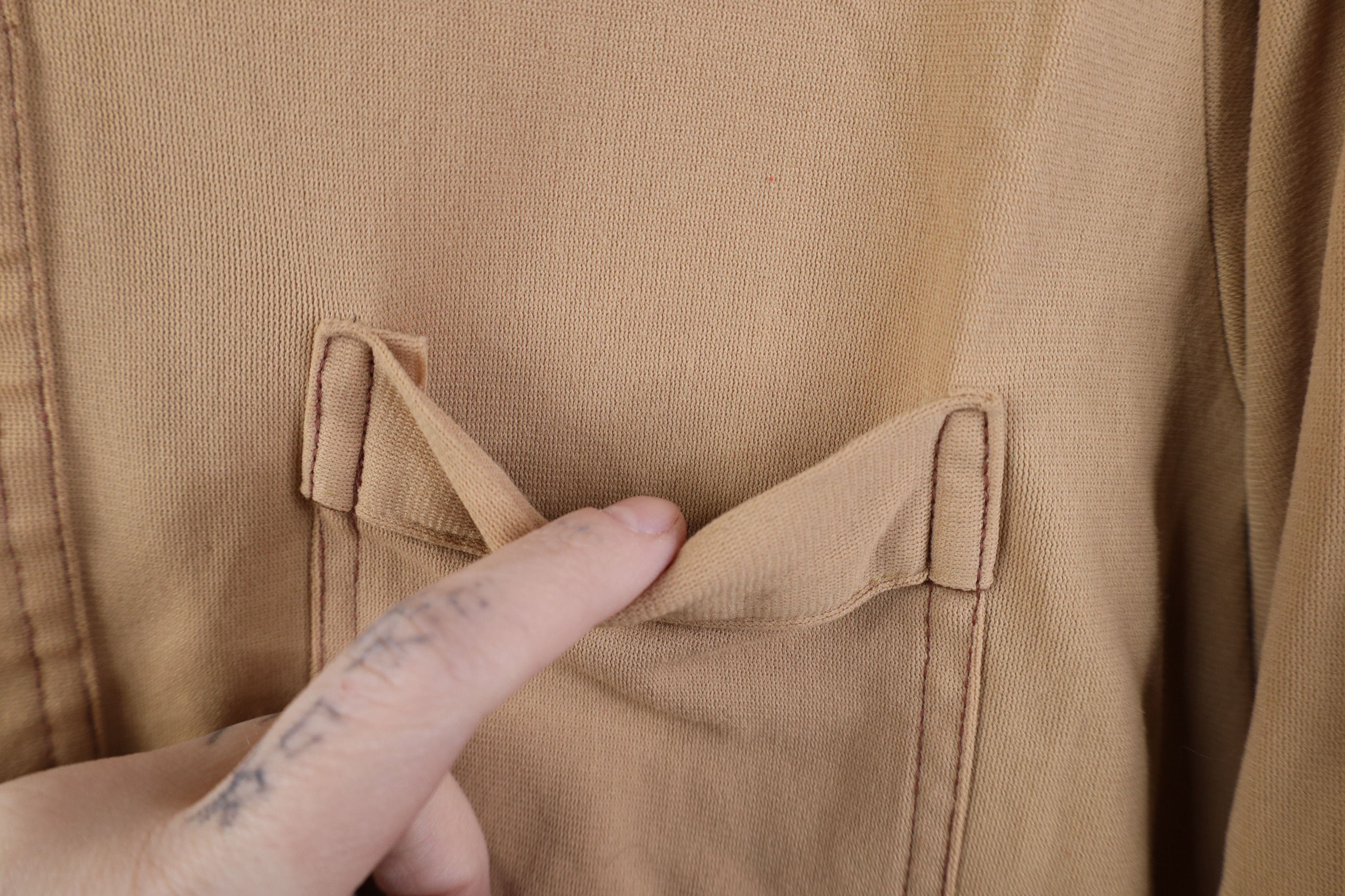 Vintage Vintage 60s 70s Streetwear Dagger Collar Knit Button Shirt Size US S / EU 44-46 / 1 - 6 Thumbnail