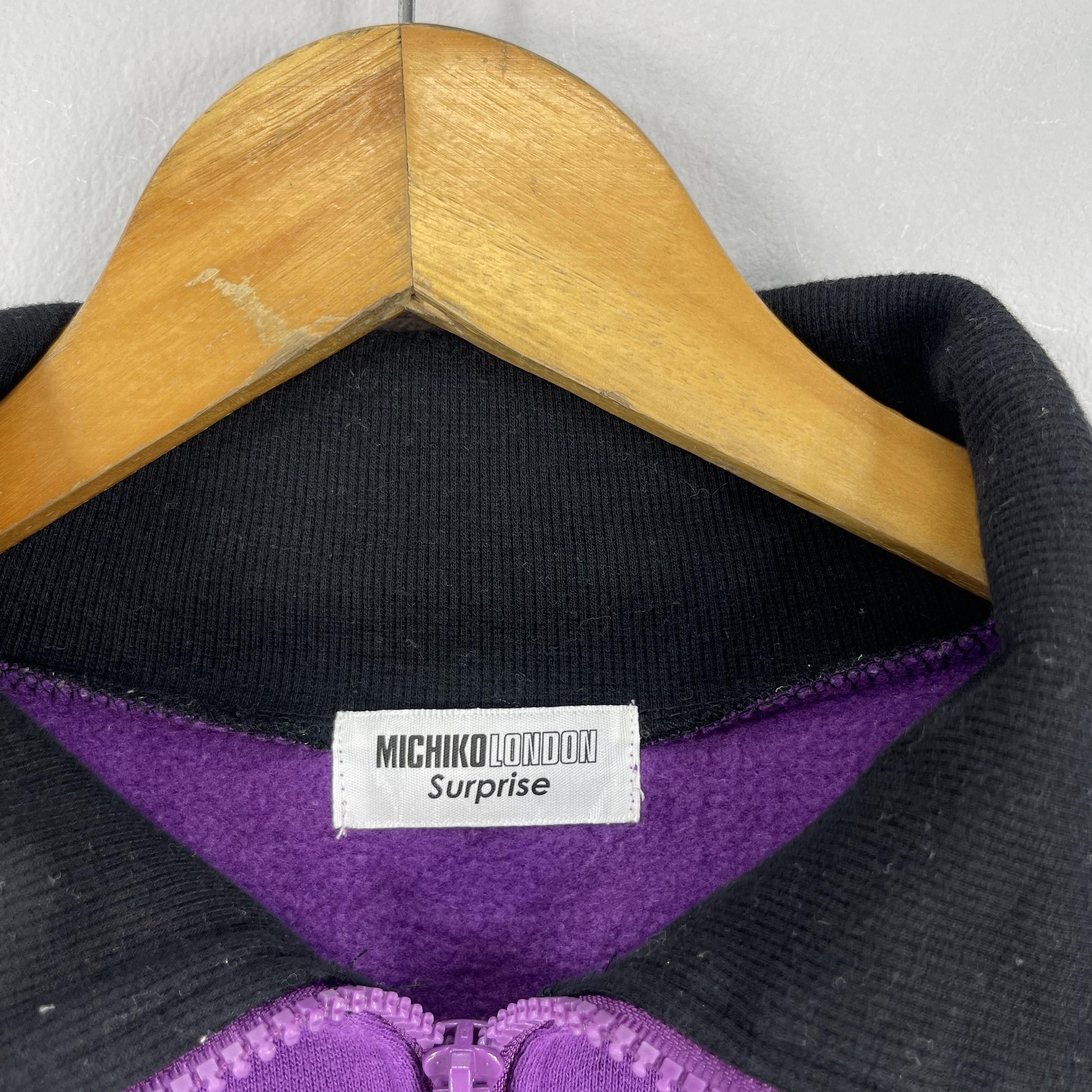 Michiko Koshino London Vintage Y2K MICHIKO LONDON Spellout Half Zipper Sweater Size US M / EU 48-50 / 2 - 4 Thumbnail