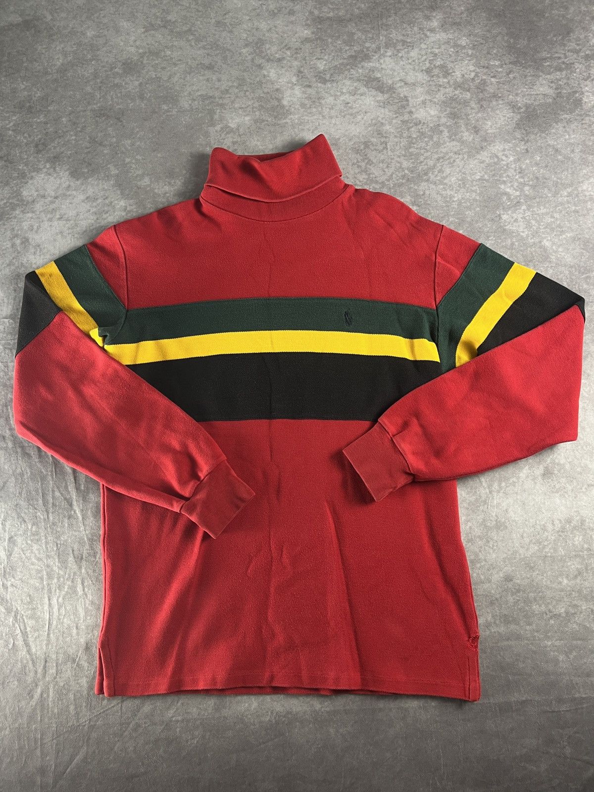 Ralph Lauren Vintage 90s Ralph Lauren Polo Turtleneck Sweatshirt Red Size US L / EU 52-54 / 3 - 1 Thumbnail