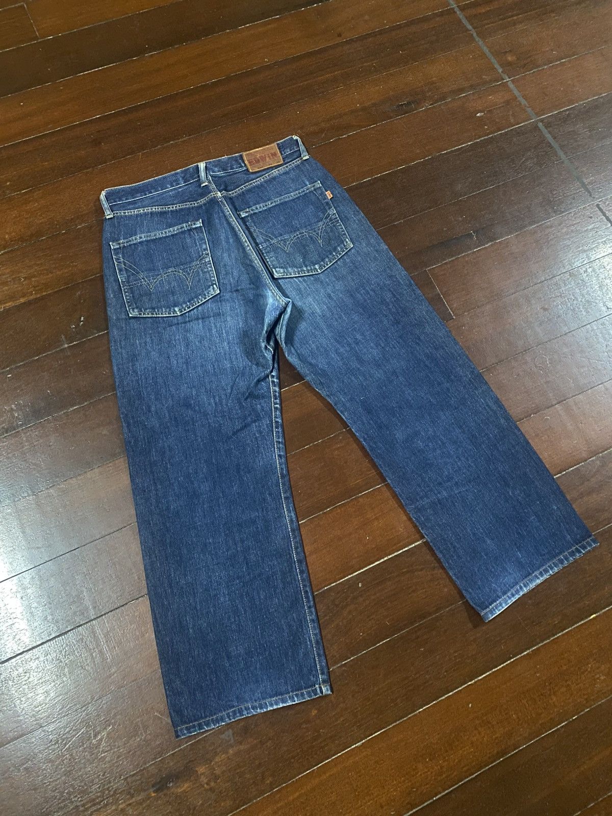 Edwin Vintage 90s Edwin 505 Selvedge Straight Jeans rusty mud wash Size US 35 - 9 Thumbnail