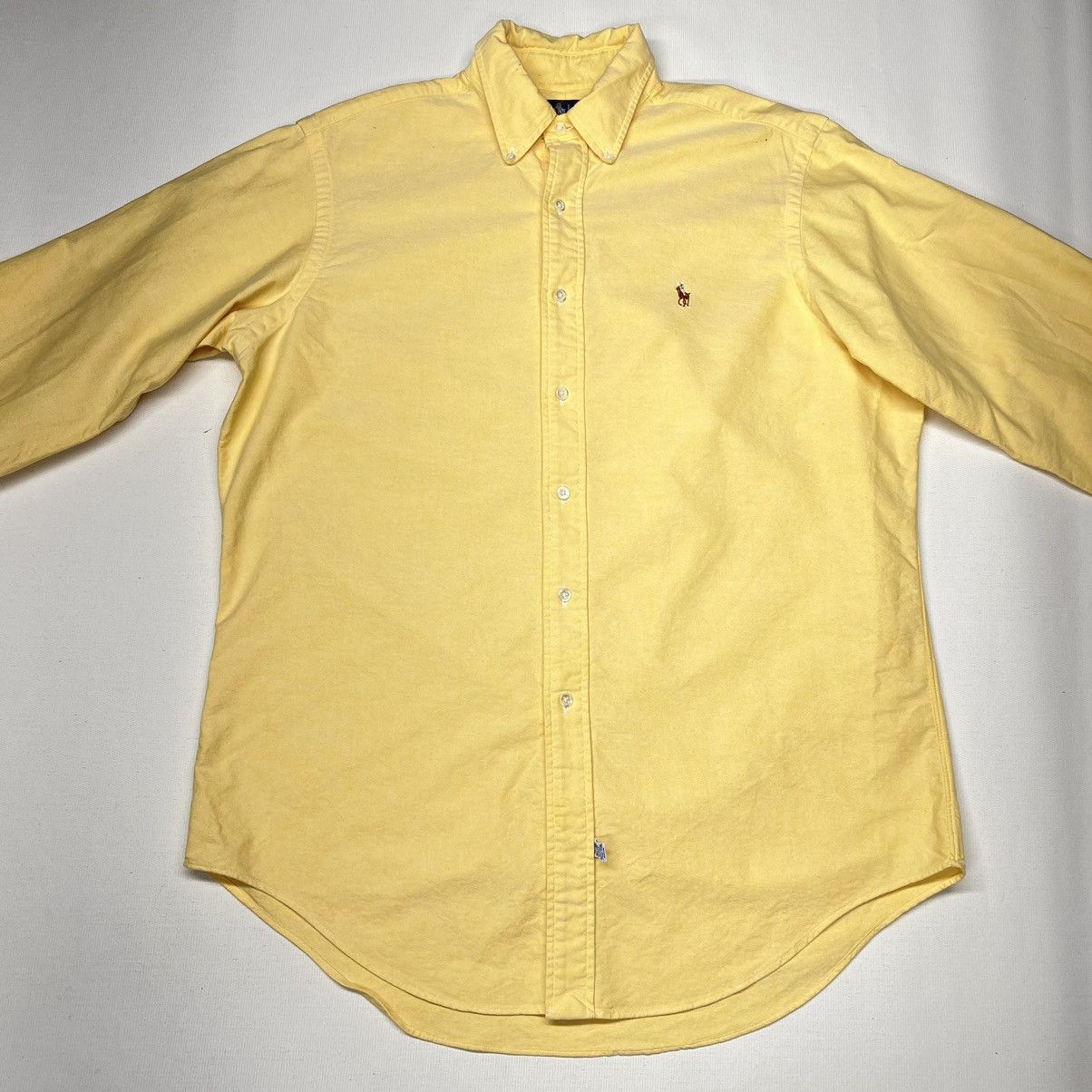 Polo Ralph Lauren Polo Ralph Lauren Button Down Shirt 16-33 Yellow Logo Oxford Size US M / EU 48-50 / 2 - 2 Thumbnail