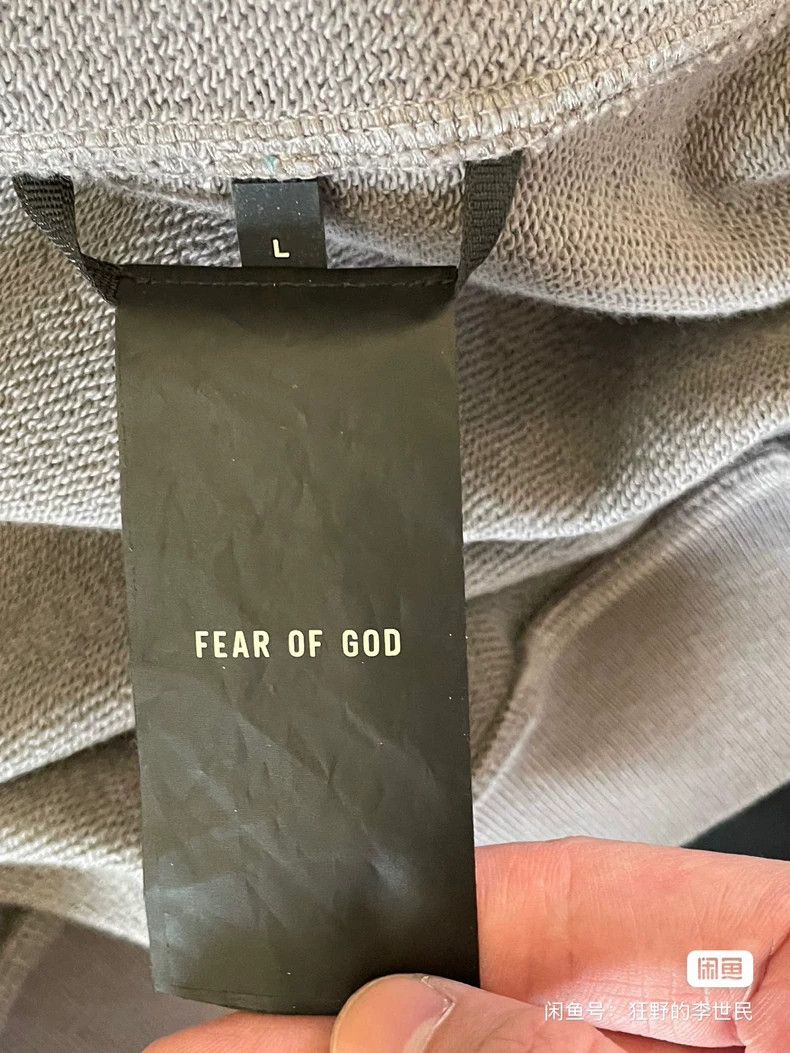 Fear of God Fear of God God Grey Zip Hoodie Size US L / EU 52-54 / 3 - 6 Thumbnail