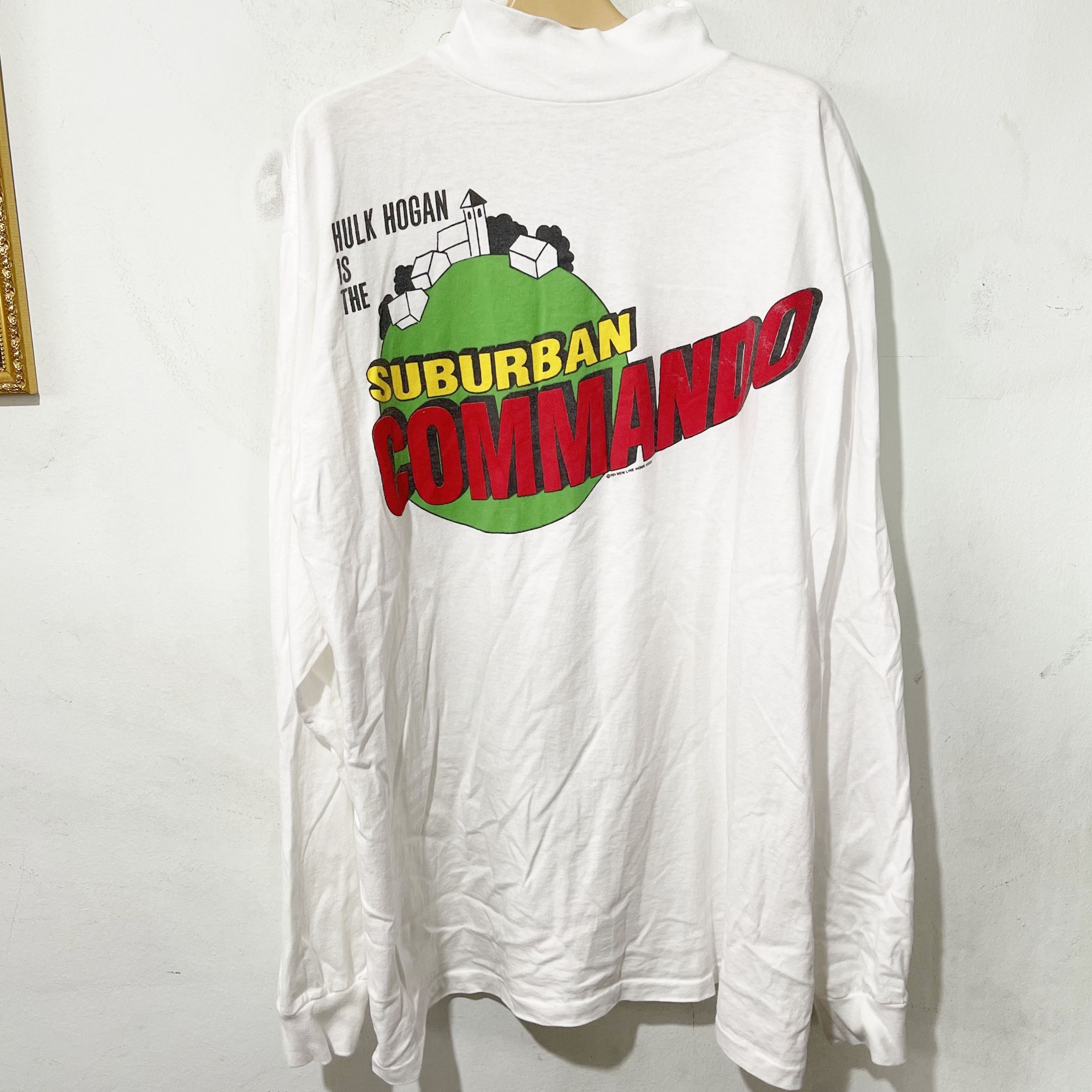 Vintage Vintage 1991 Hulk Hogan “Suburban Commando” Long Sleeve Size US XL / EU 56 / 4 - 1 Thumbnail