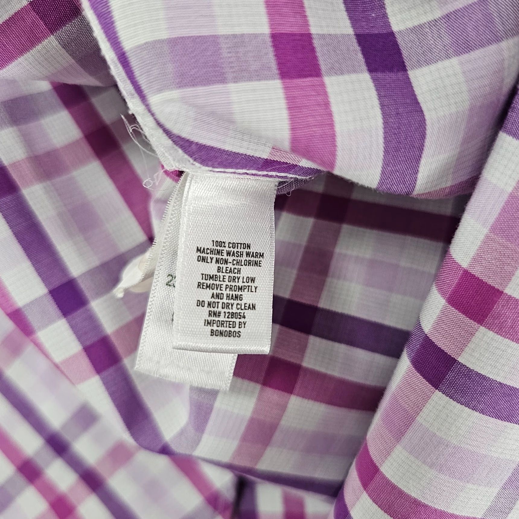 Bonobos Bonobos Shirt Mens Size 16 36 Slim Fit Pink Check Cotton Long Sleeve Button Up Size US L / EU 52-54 / 3 - 6 Thumbnail