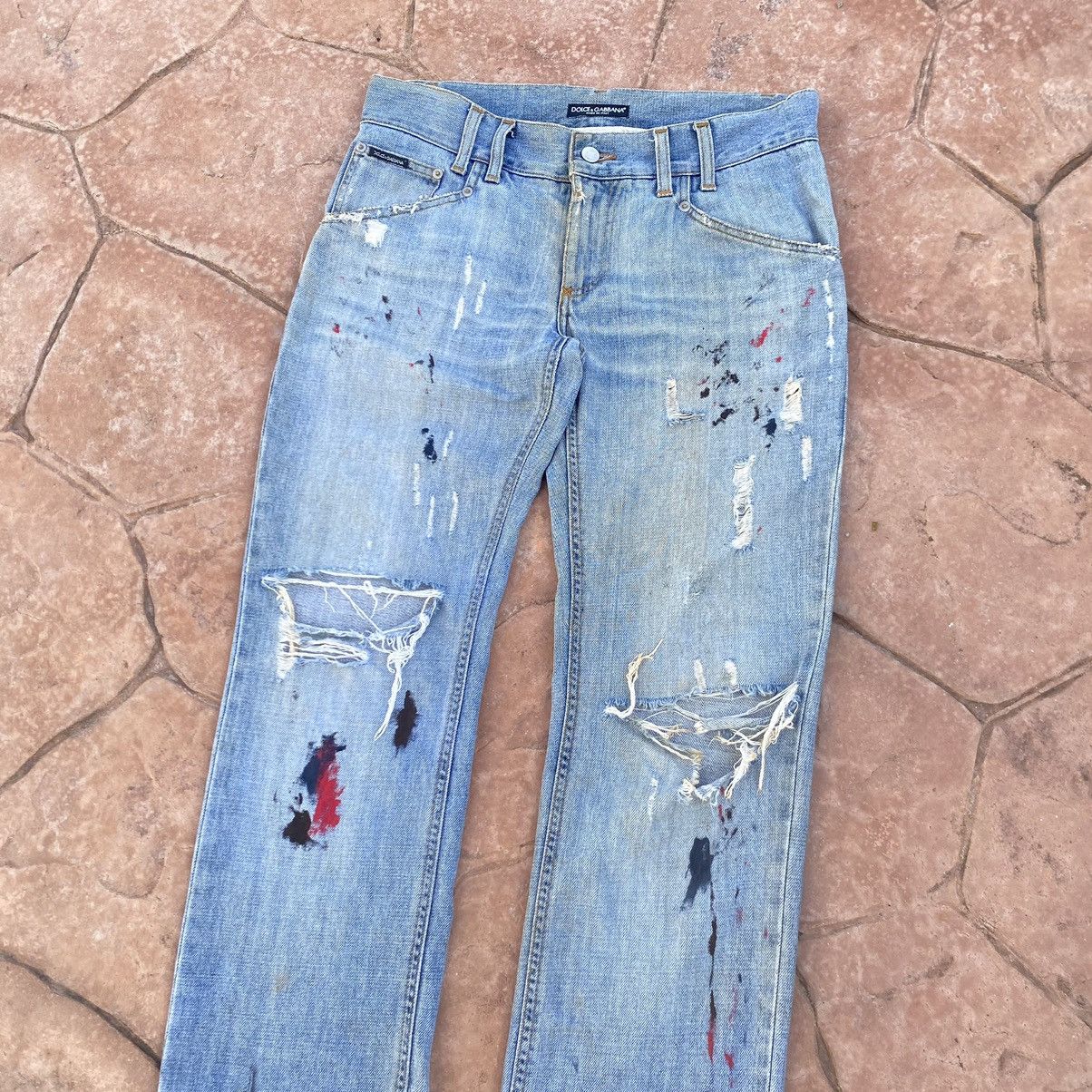 Dolce & Gabbana Thrashed Vintage Dolce & Gabbana ERD GRUNGE JEANS Size US 32 / EU 48 - 6 Thumbnail