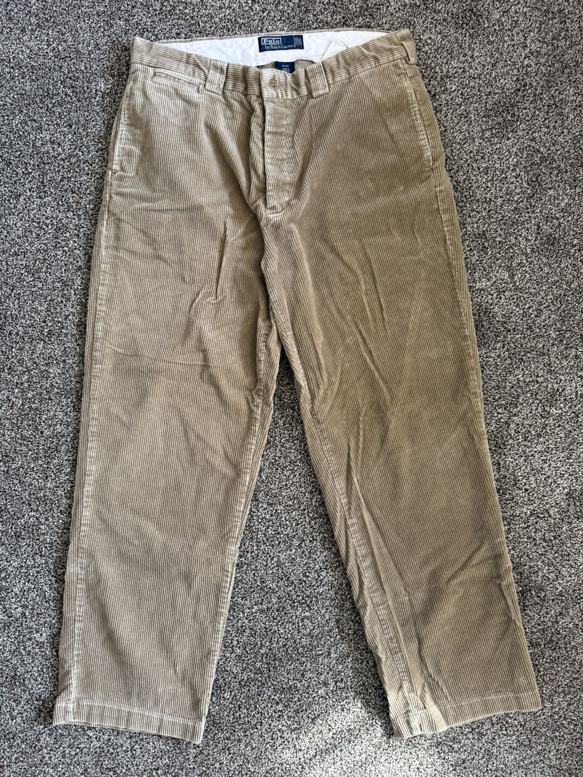 Polo Ralph Lauren Vintage Ralph Lauren Polo Corduroy Pants Tan 34/30 Size US 34 / EU 50 - 1 Thumbnail