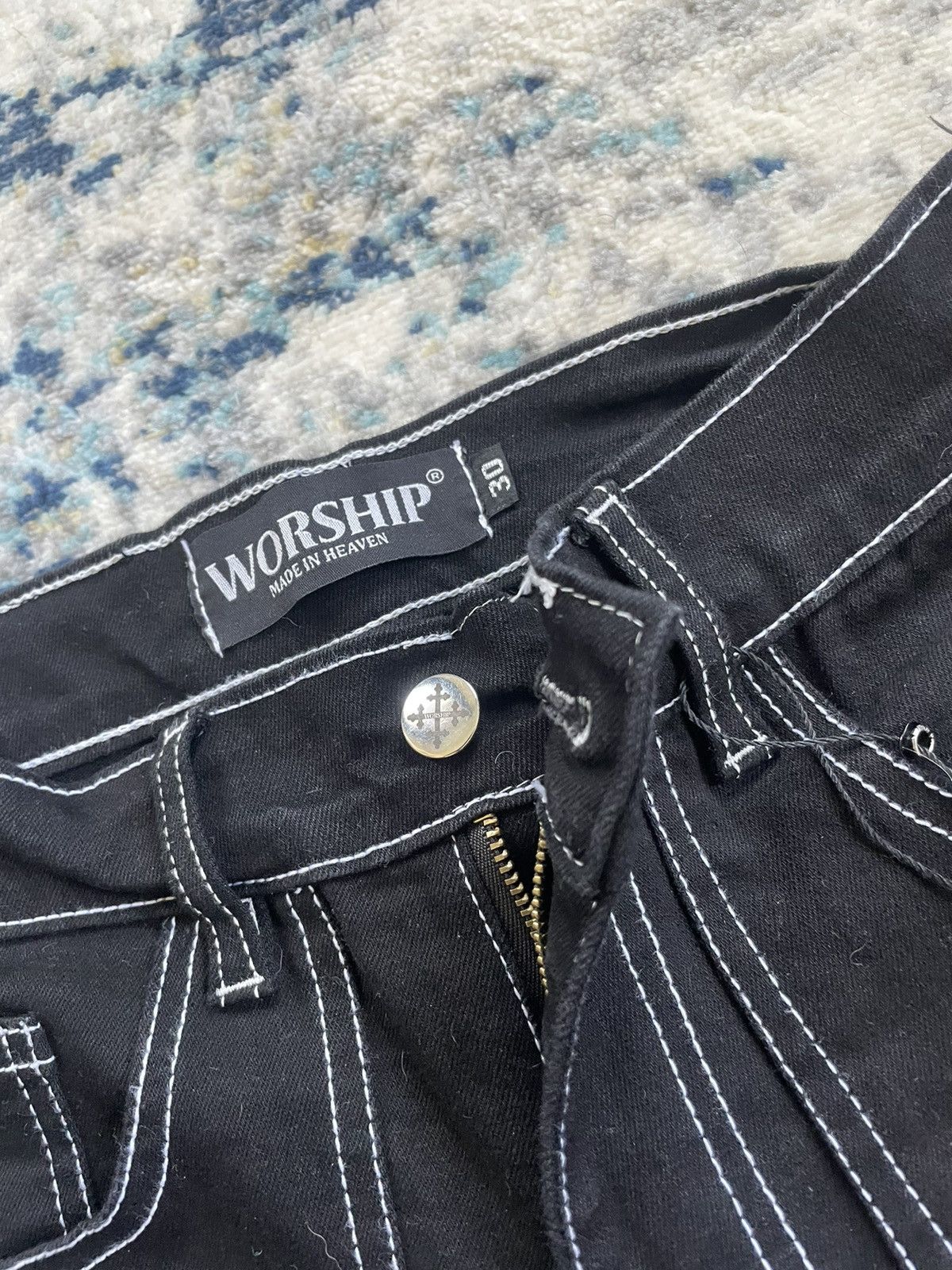 Other Black Worship Flare Jeans Size US 30 / EU 46 - 2 Thumbnail