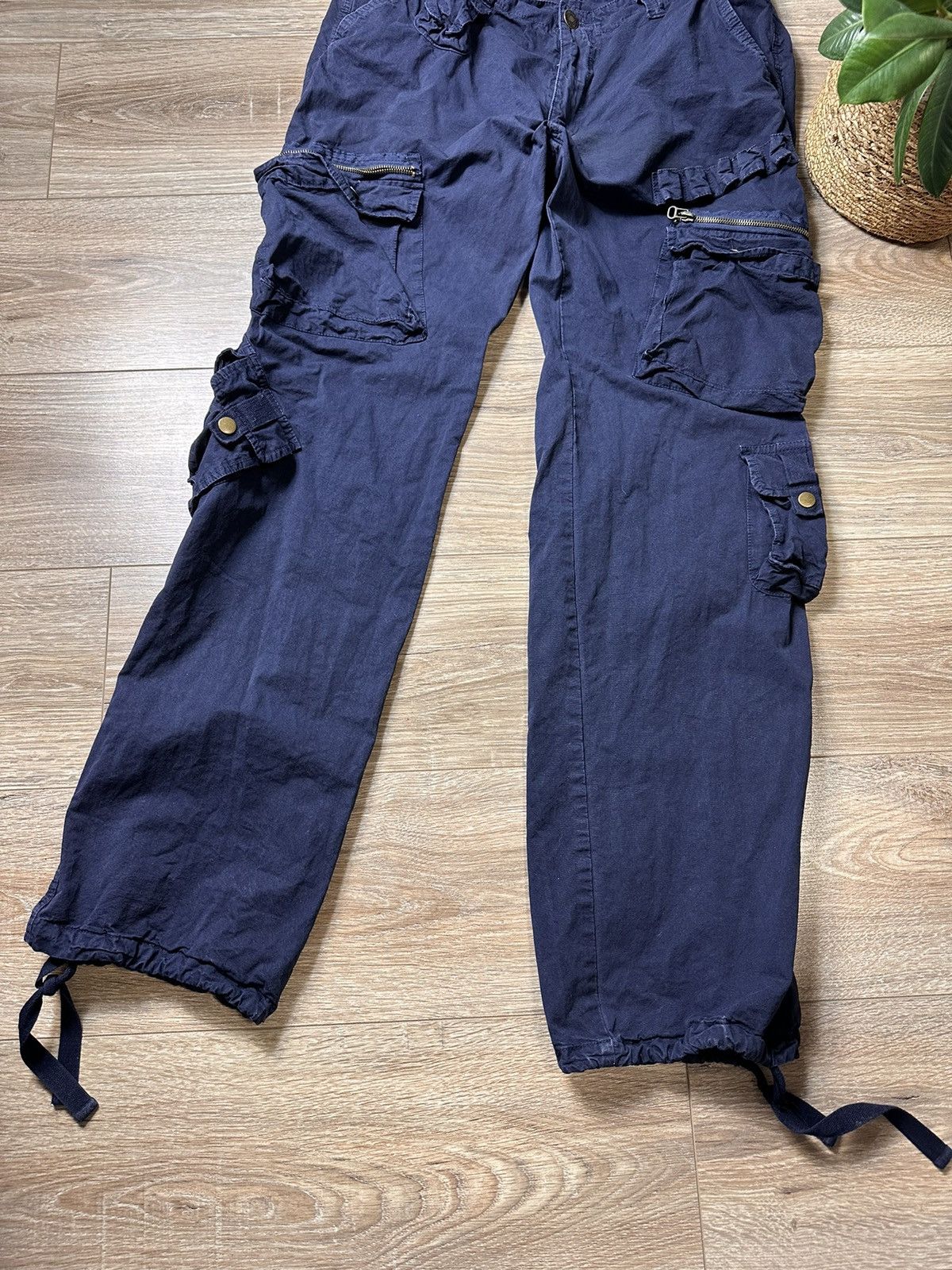 Japanese Brand Navy Punk Cargo Pants Multi Pocket Bondage Pants Size US 32 / EU 48 - 2 Thumbnail