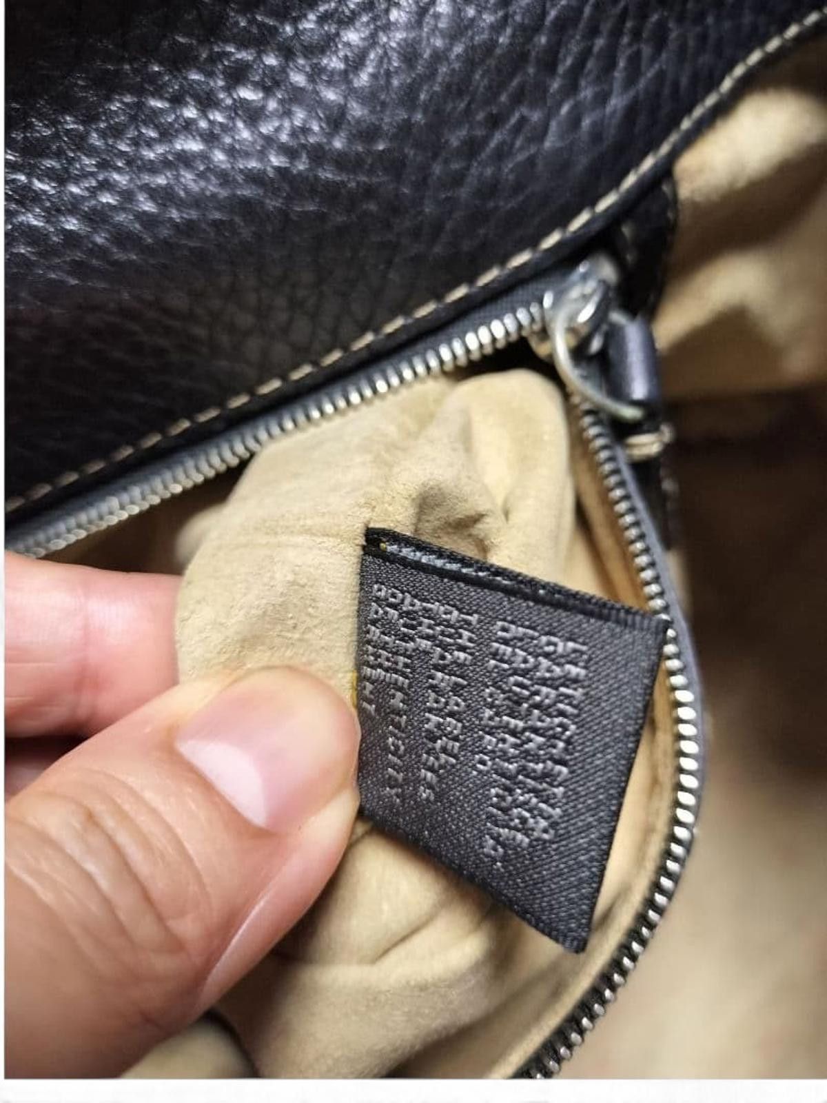 Fendi Fendi - Selleria Black Leather Handbag Contrast Stitching Size ONE SIZE - 5 Thumbnail