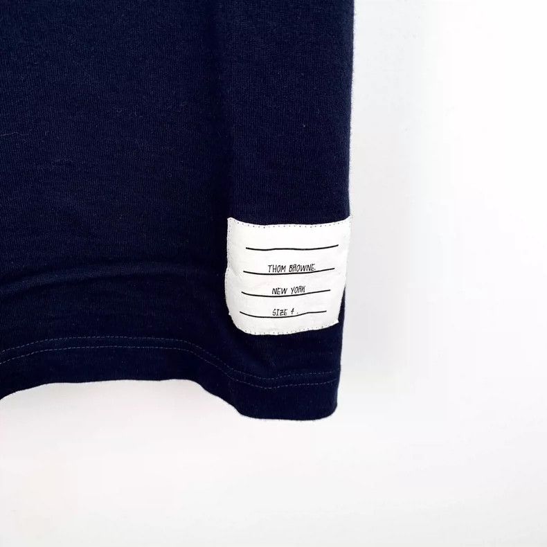 Thom Browne Thom Browne size4 Cotton round neck short sleeve T-shirt Size US XL / EU 56 / 4 - 4 Thumbnail