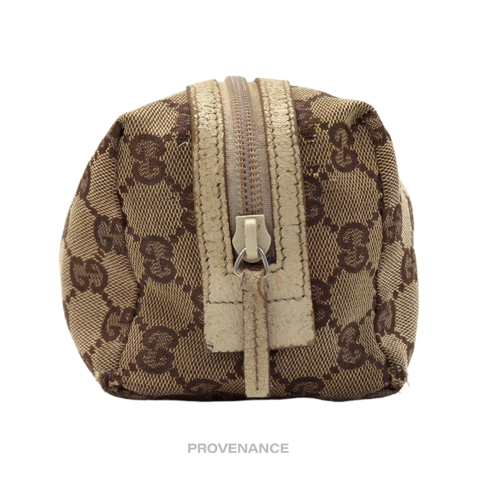 Gucci 🔴 Gucci GG Canvas Zip Pouch - Brown Ivory Size ONE SIZE - 5 Thumbnail