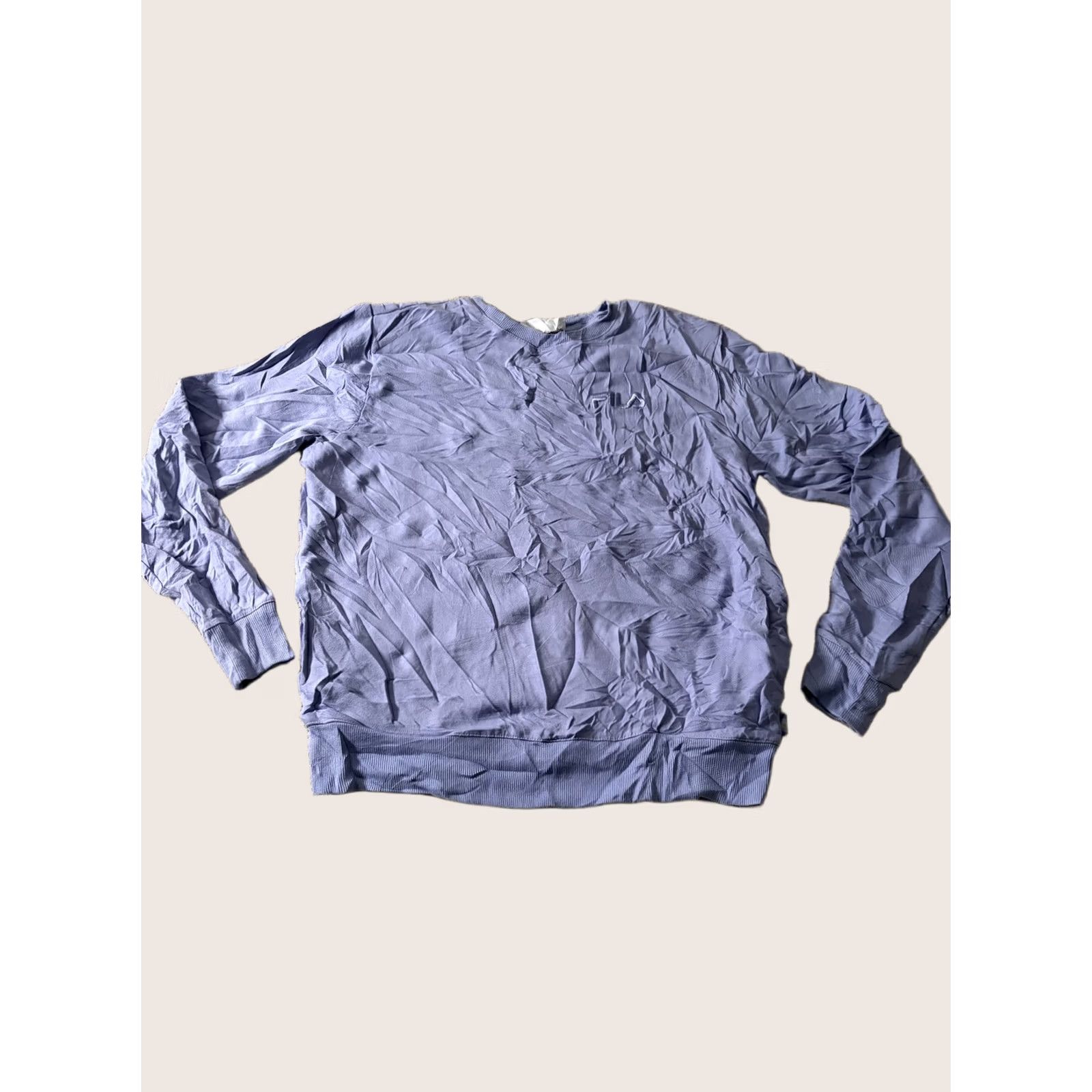 Fila FILA Sweatshirt Mens S Purple Lightweight Pullover Crewneck Embroidered Logo Size US S / EU 44-46 / 1 - 1 Thumbnail